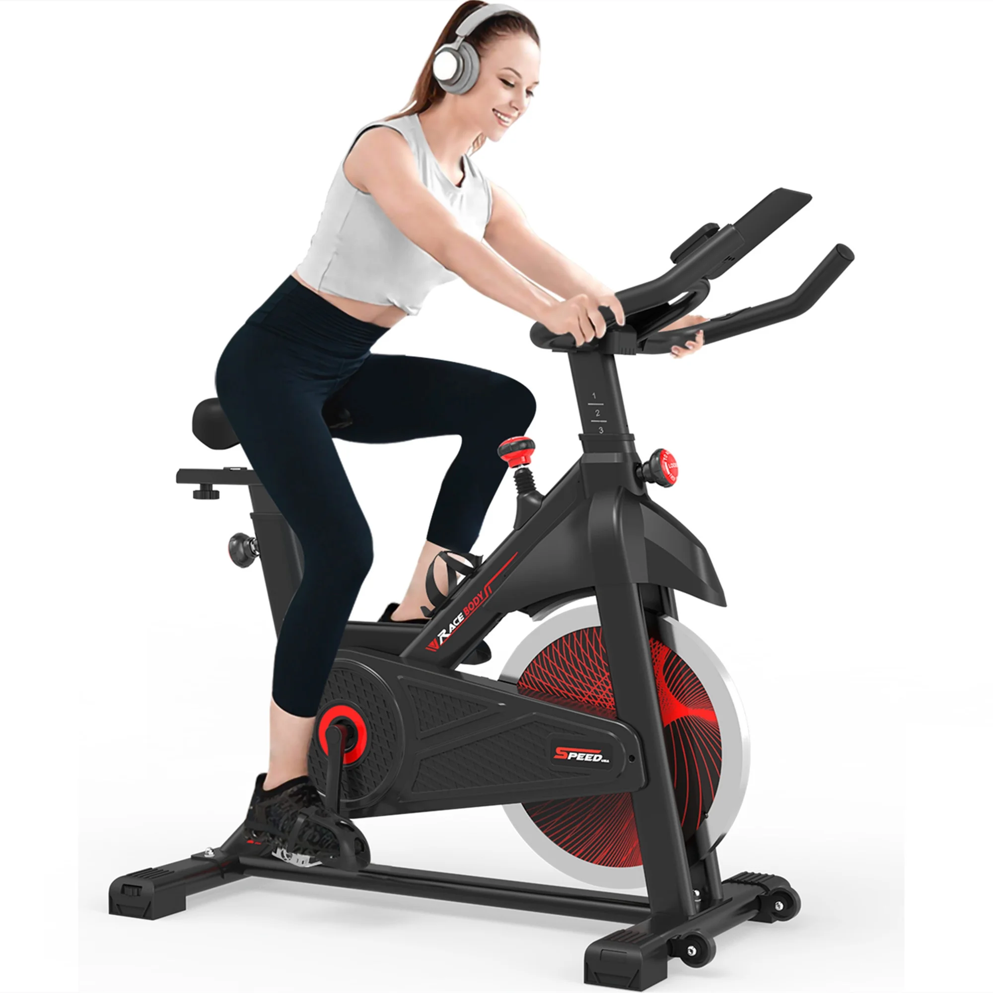 Aukfa Exercise Bike, Magnetic Resistance/Brake Pad Indoor Cycling Bike Stationary for Home Gym Workout - Womvr