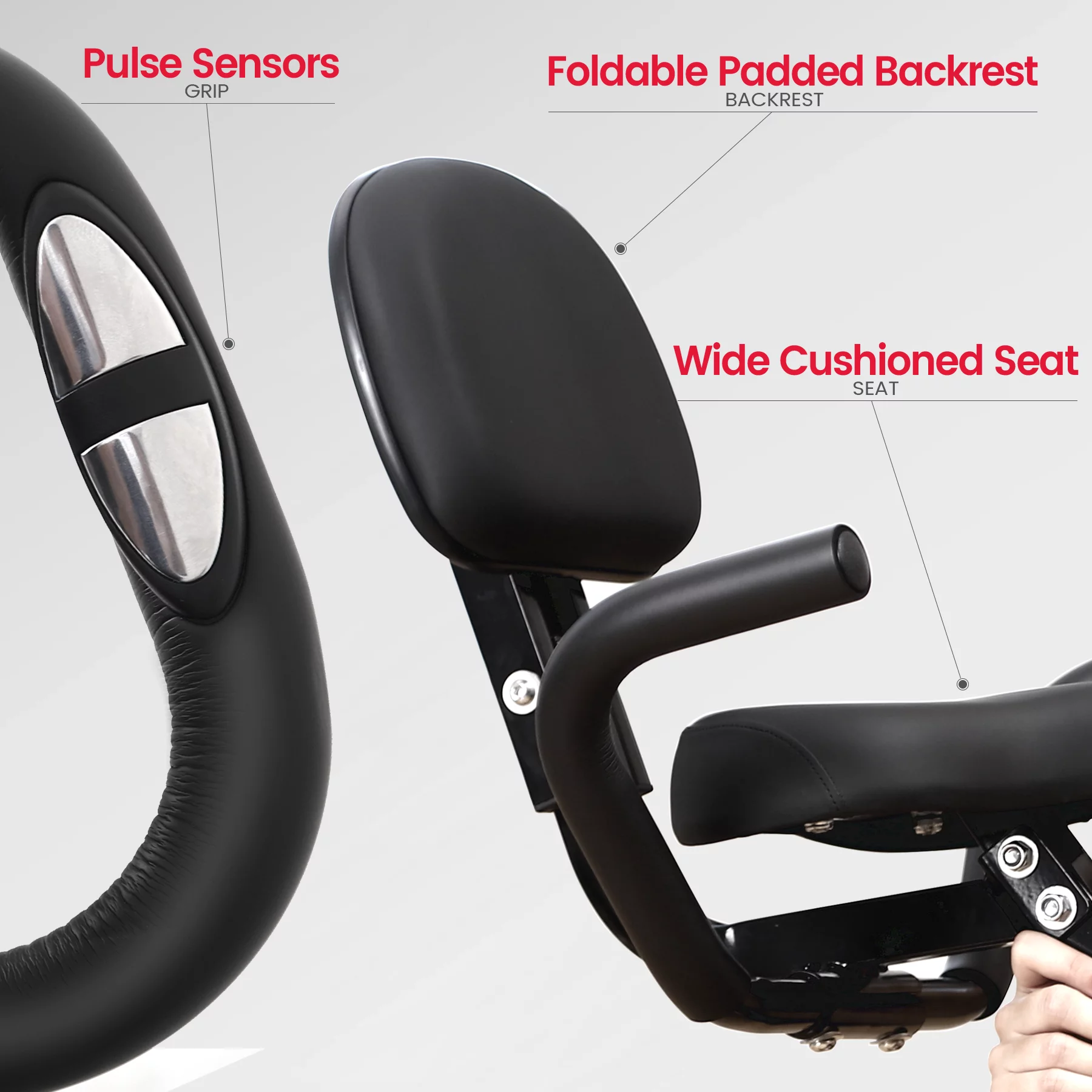 Relife Sports Upright  Exercise Bike with Fitness APP Foldable Stationary Bike for Home Gym , Black - Womvr