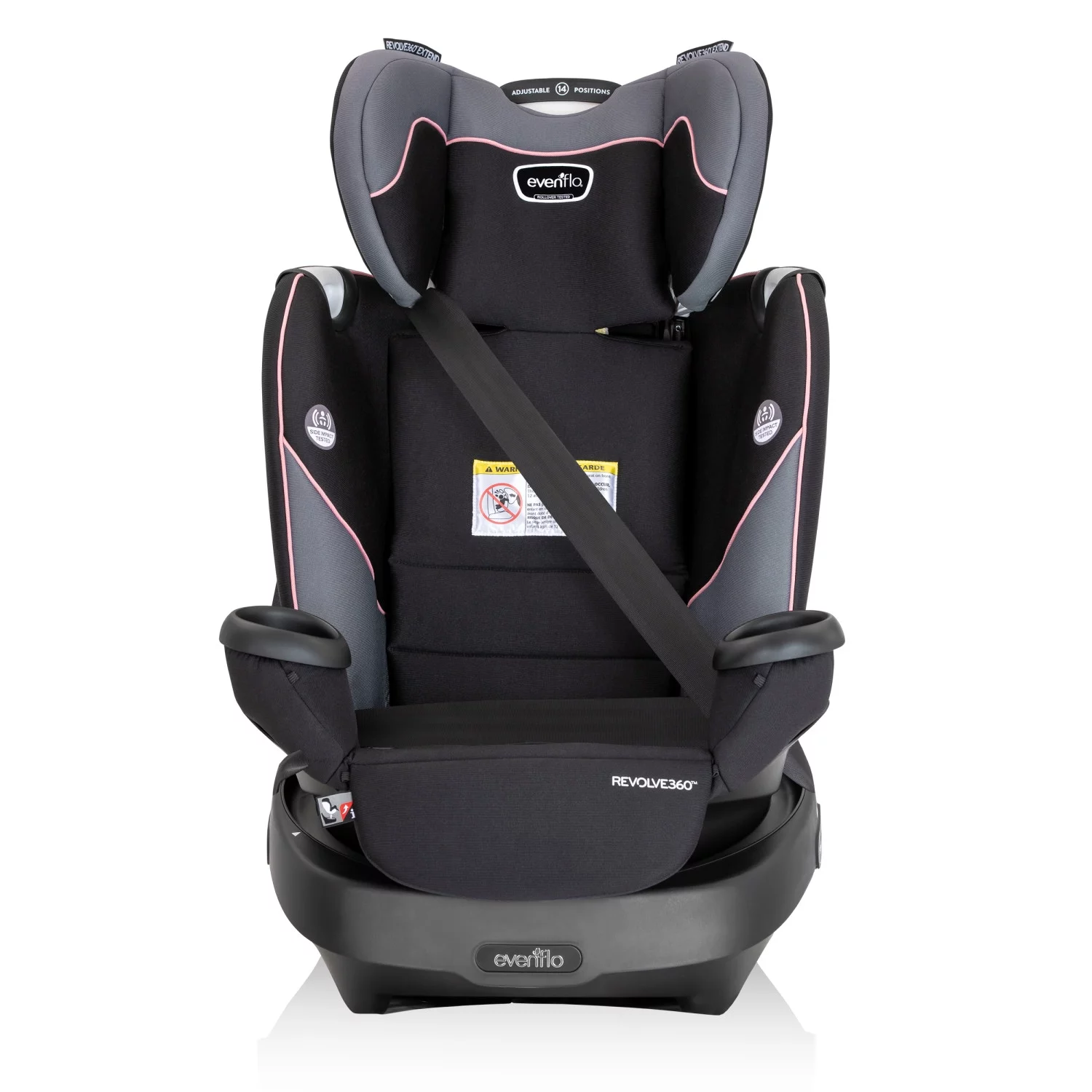Evenflo Revolve360 Rotational All-In-One Convertible Car Seat (Amherst Gray) - Womvr