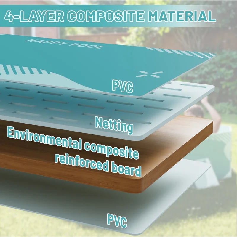 Homall 112�� Foldable Swimming Pool Outdoor Inflatable-free Pools Summer Portable Above Ground Pool Kiddie Pool Adults Kids Family Pet Dog Play Pool for Backyard Garden - Womvr