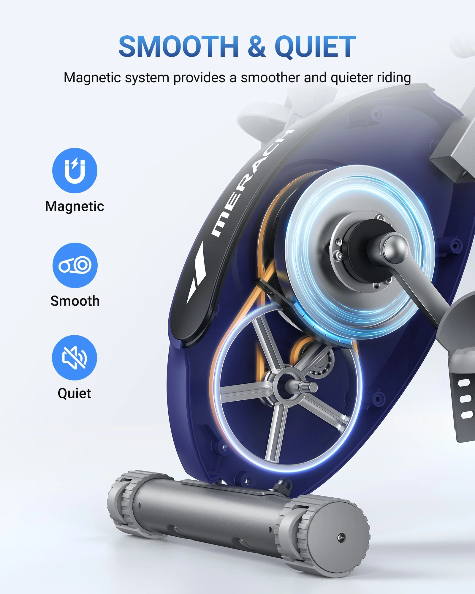 MERACH Folding Exercise Bike Magnetic Upright Bike with 16 Levels of Resistance For Home S15 - Womvr