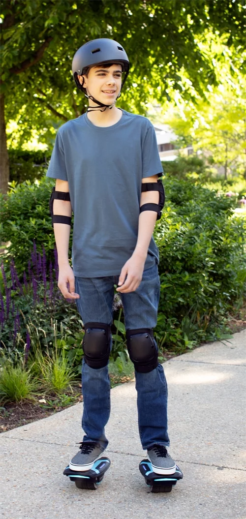 Voyager Space Shoes Powered Ride On Hover Skates for Kids and Adults, Blue - Womvr