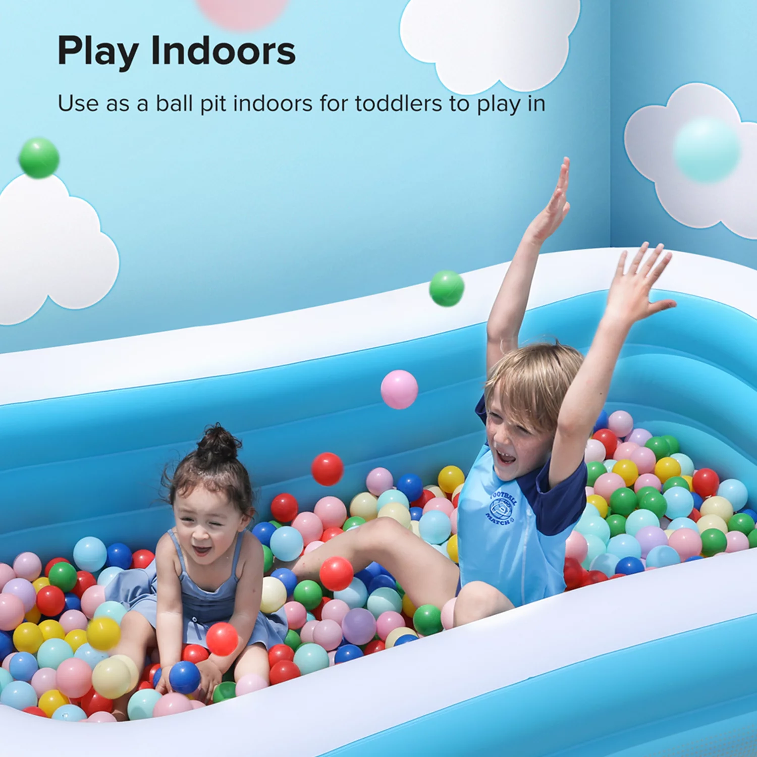 EVAJOY 10ft × 30in Easy Set Inflatable Swimming Pool with Pool Cover - Perfect Above Ground Pool for Family Fun in Your Backyard Garden - Womvr