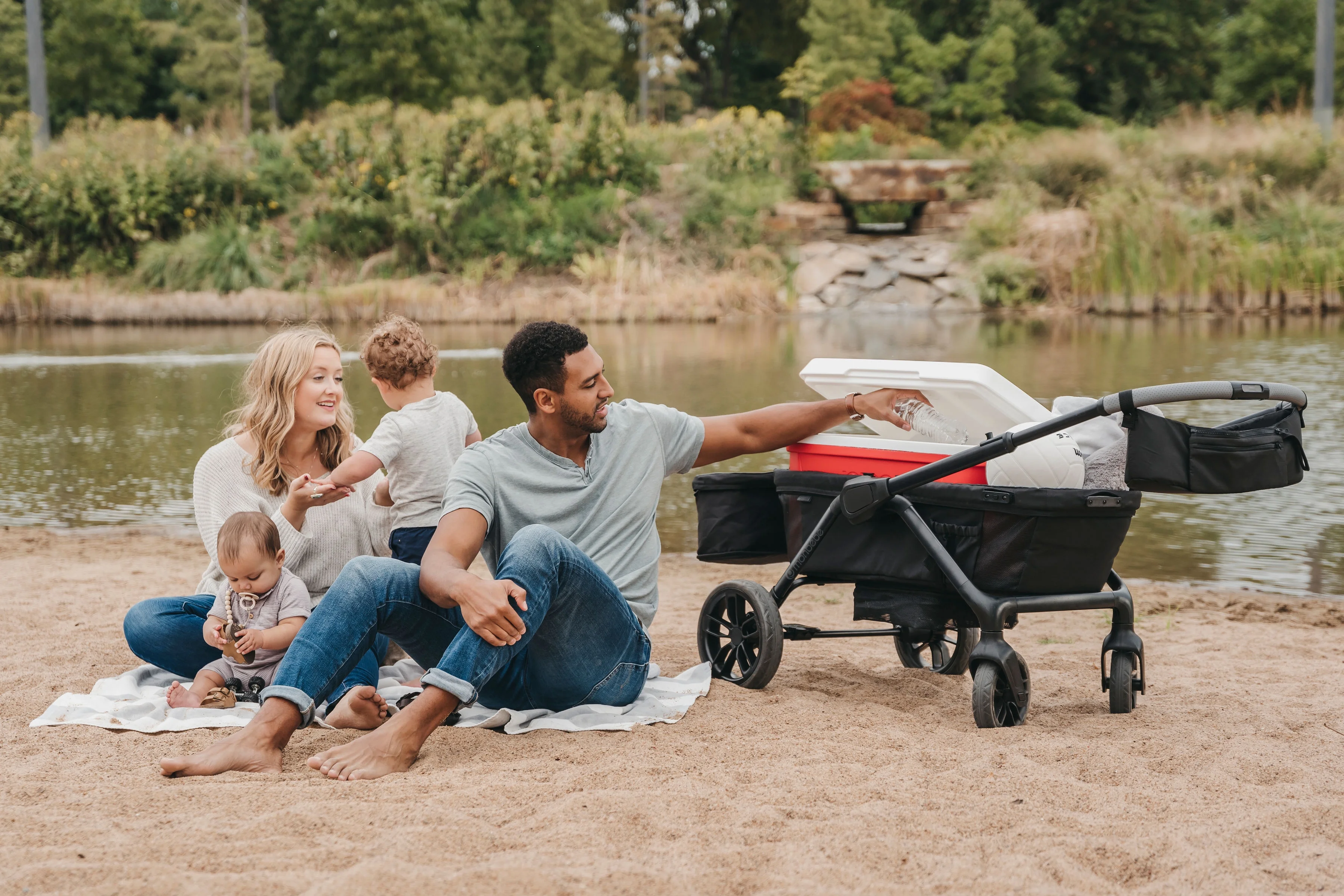 Monbebe Everyday Outings Wagon Stroller, Cobblestone Grey - Womvr