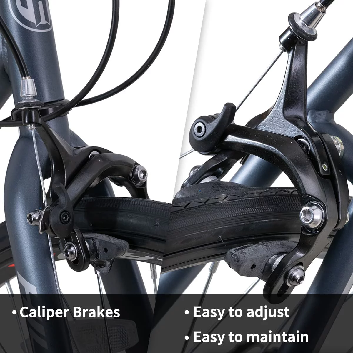 Hiland Road Bike Hybrid Bike Aluminum Frame 700C 14 speeds with V-Brakes - Womvr