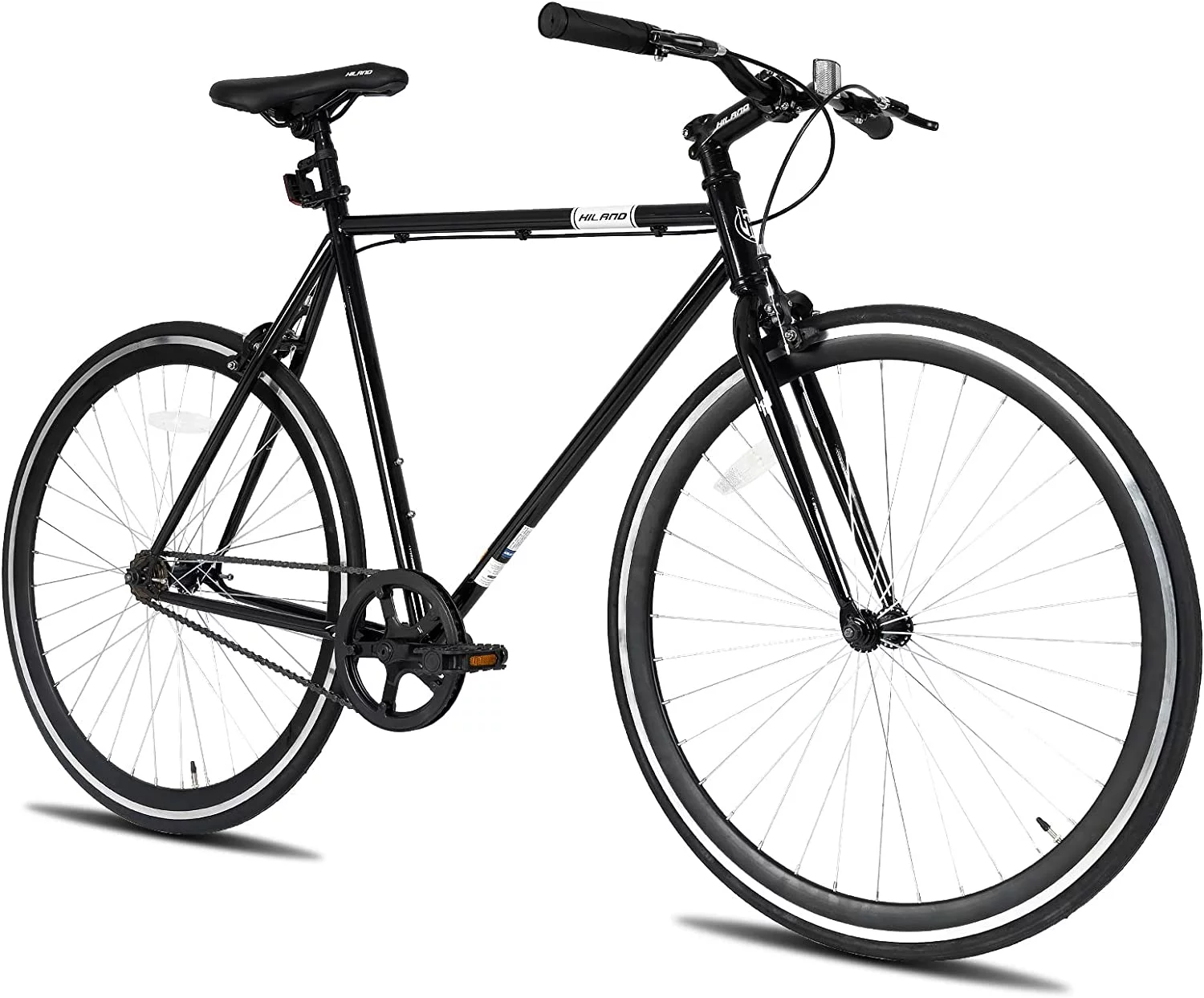 Hiland Road Bike, Single Speed Fixed Gear Bike with 700C Wheels, Commuter Bikes for Mens Womens Adult - Womvr