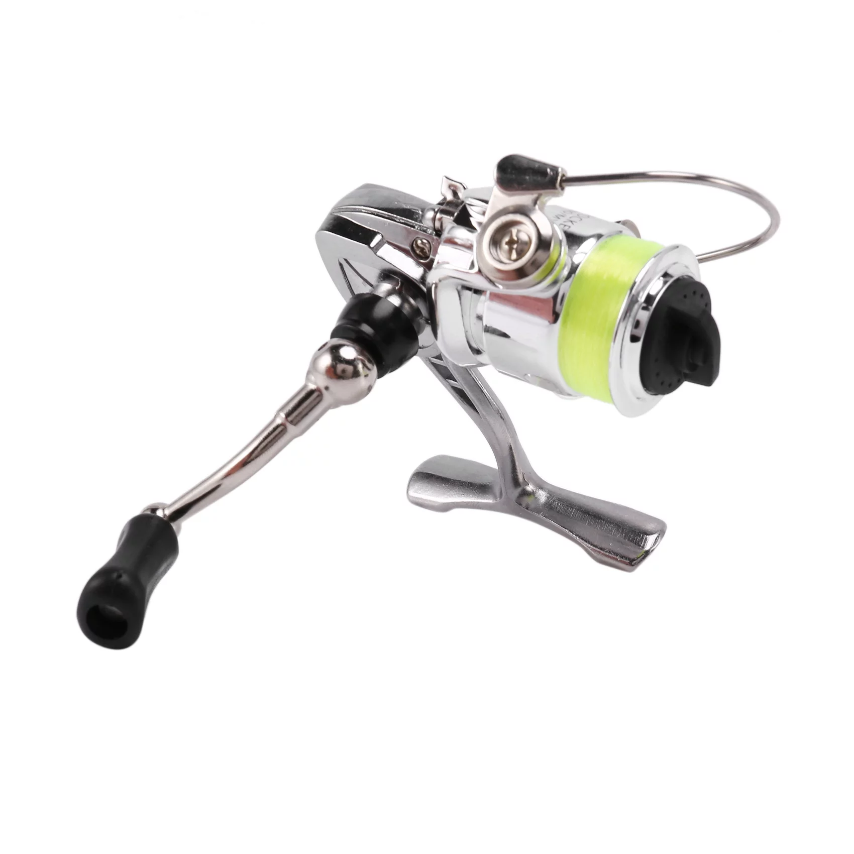 2X Mini 100 Pocket Spinning Fishing Reel Fishing Tackle Small Spinning Reel 4.3:1 Metal Wheel Small Reel - Womvr