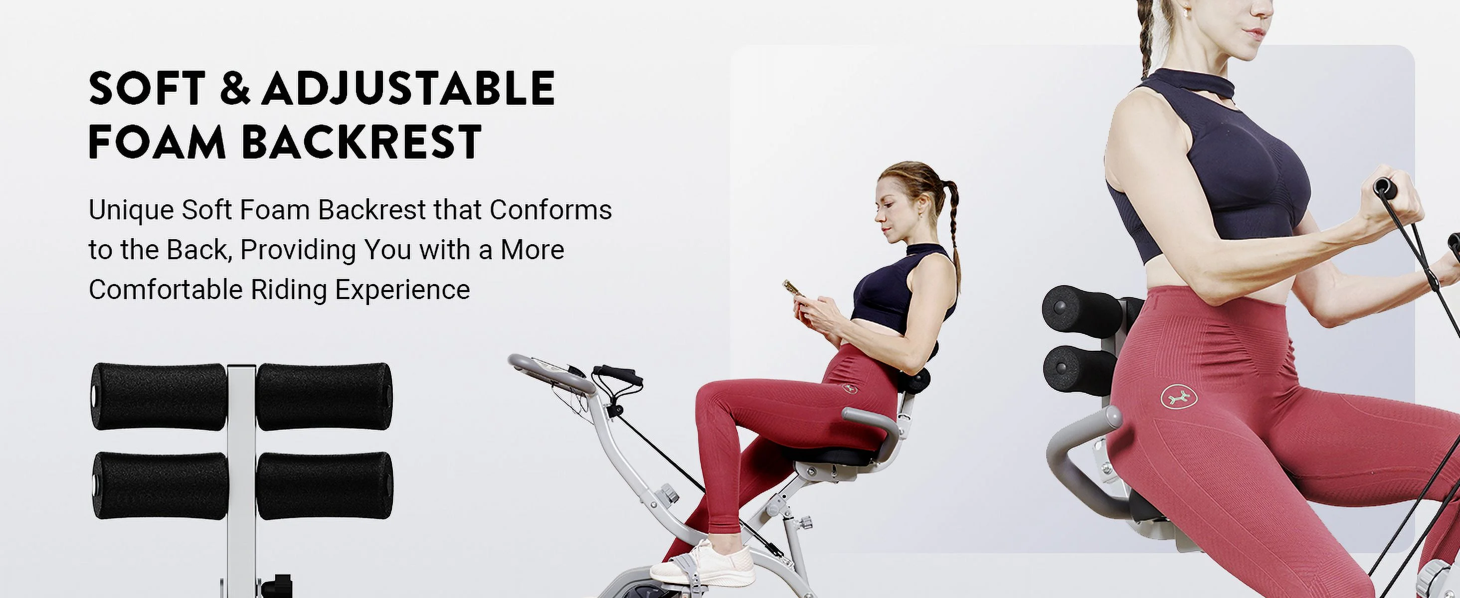 POOBOO 300 Lbs Magnetic Indoor Cycling Stationary Belt Drive Exercise Bike Home Cardio Workout - Womvr