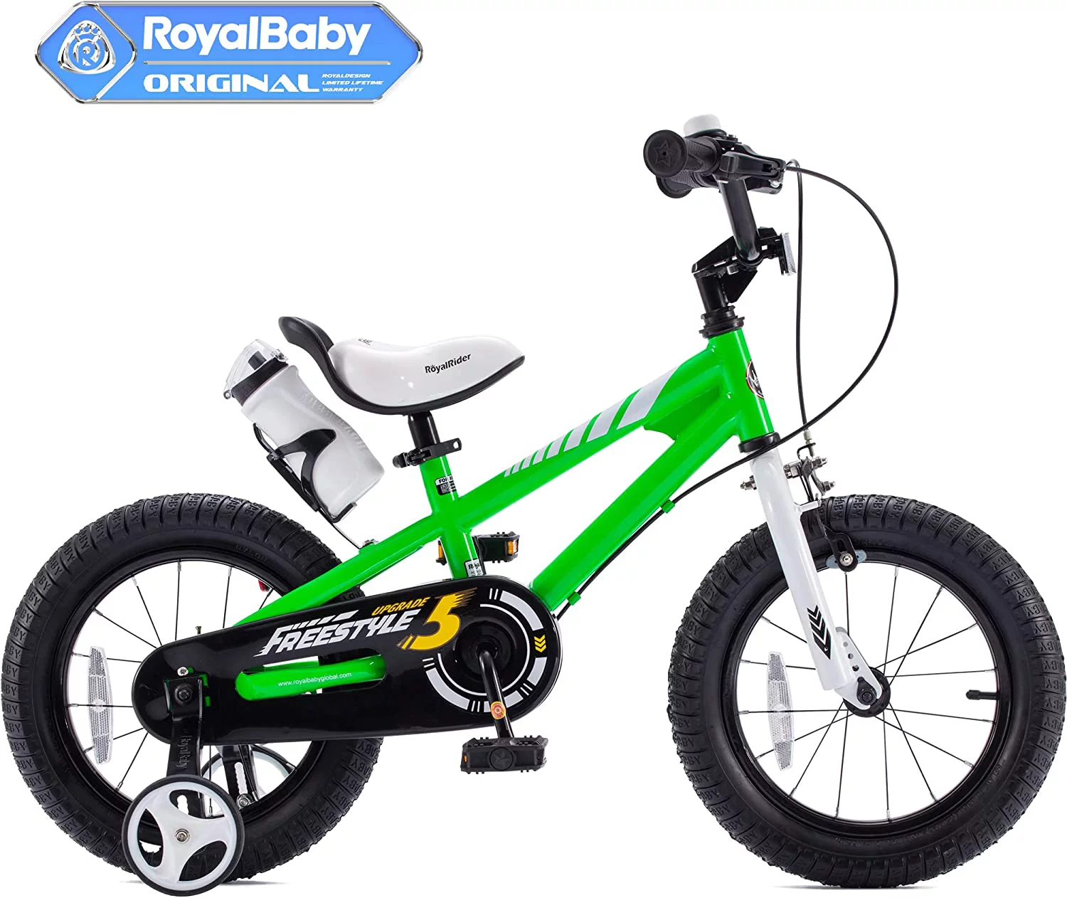 Royalbaby BMX Freestyle 12 inch Kid's Bike Blue with Two Hand Brakes - Womvr