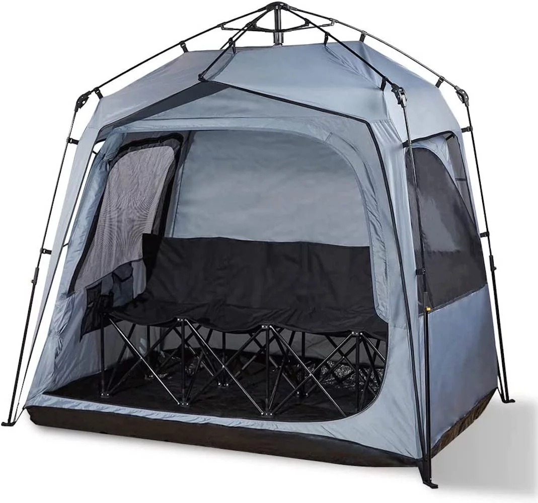 FOFANA All Weather Sports Pod Tent for up to 4 People - Pop up tent - Sports Tent with Clear and Mesh Windows - Womvr