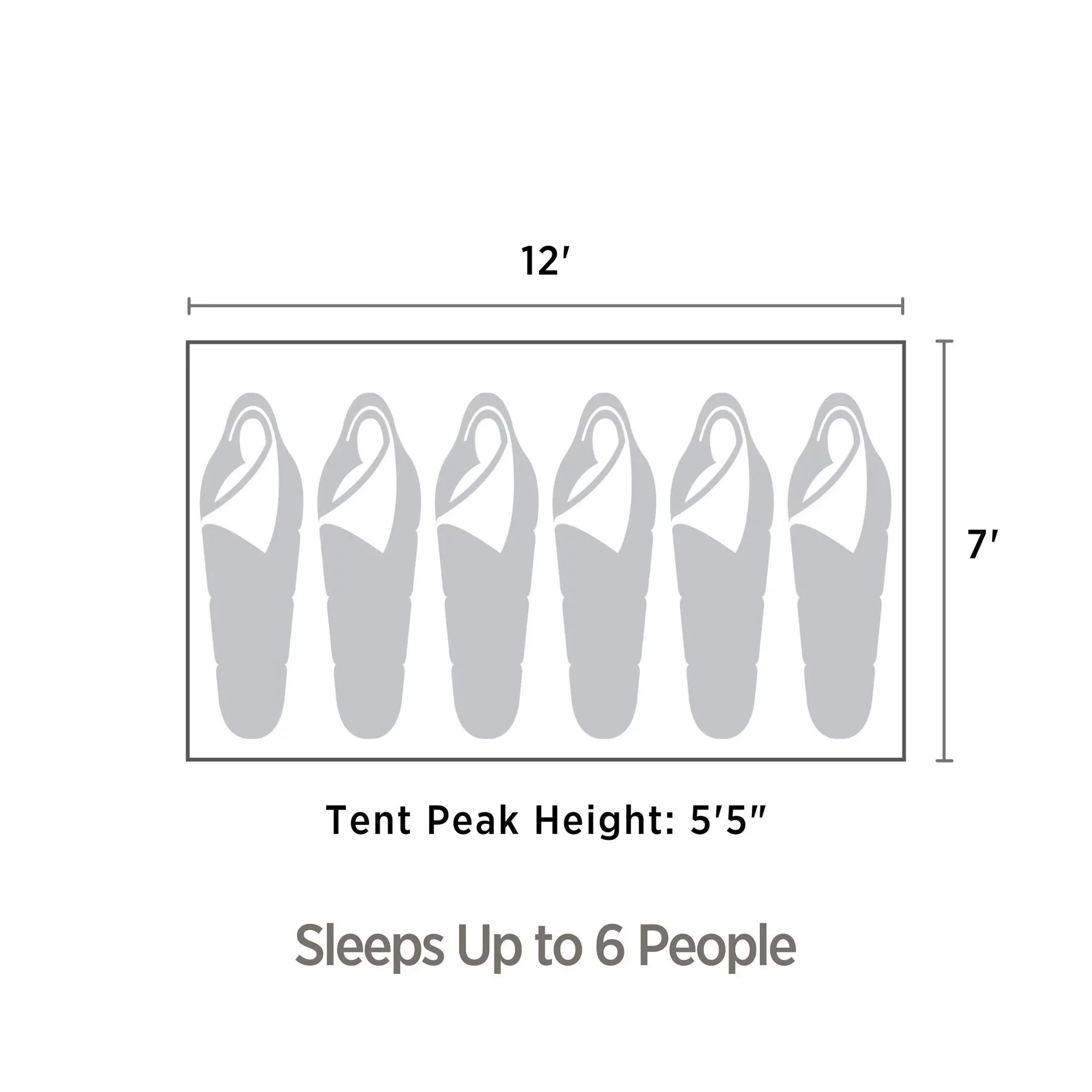 Outbound 8 Person 3 Season Easy Up Dome Tent with Room Divider and Rainfly, Red - Womvr