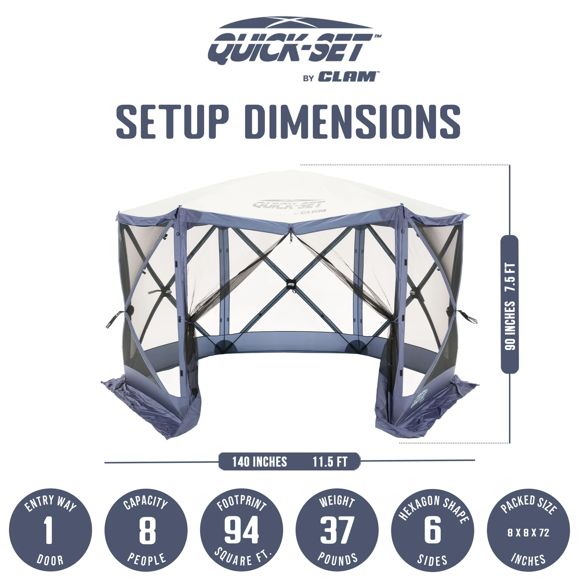 CLAM Quick-Set 9 x 9 Ft Venture Portable Outdoor Canopy Shelter, Green/Tan - Womvr