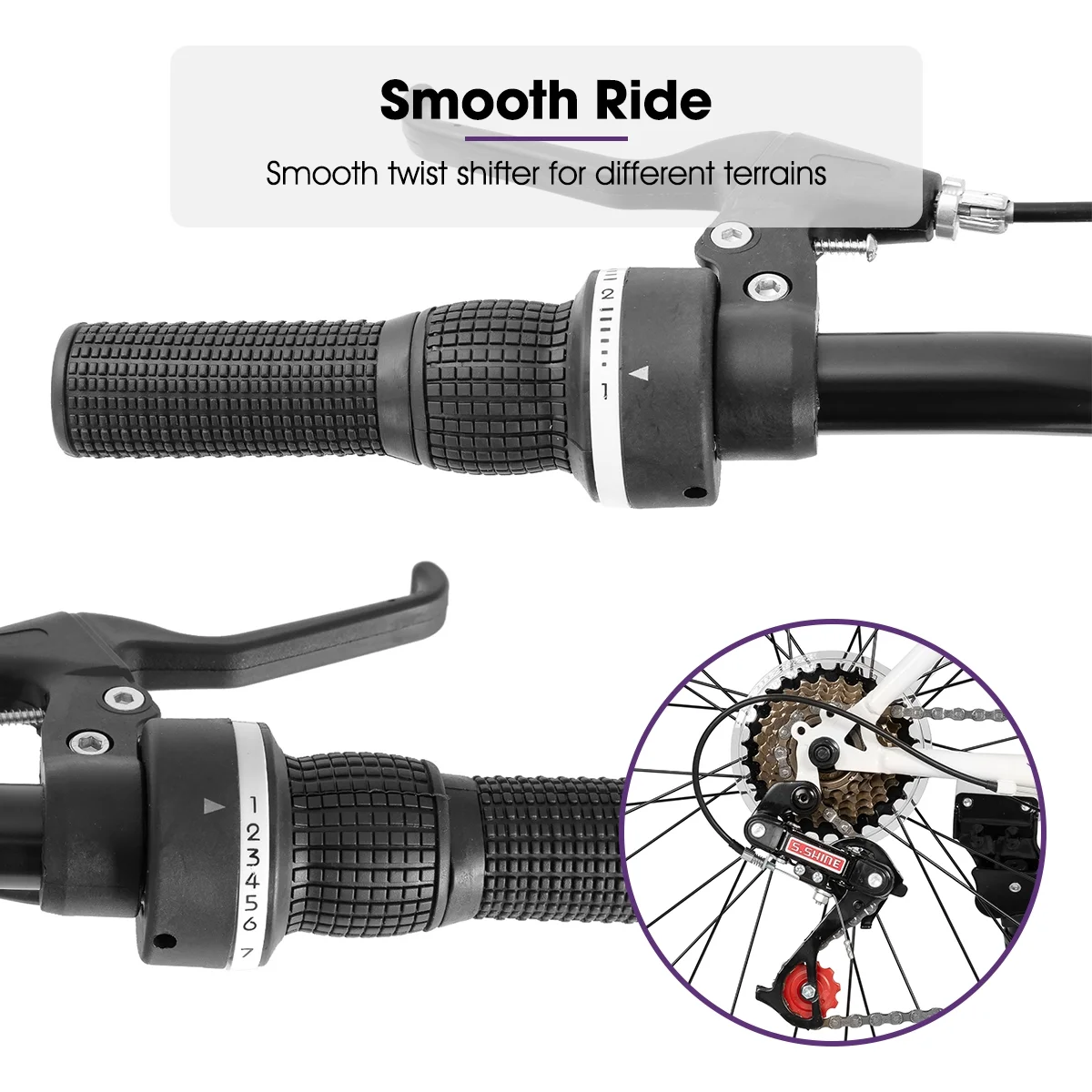 Hiland 24 26 inch Mountain Bike for Men Women, 21 Speeds MTB Bicycle for Adult Youth - Womvr