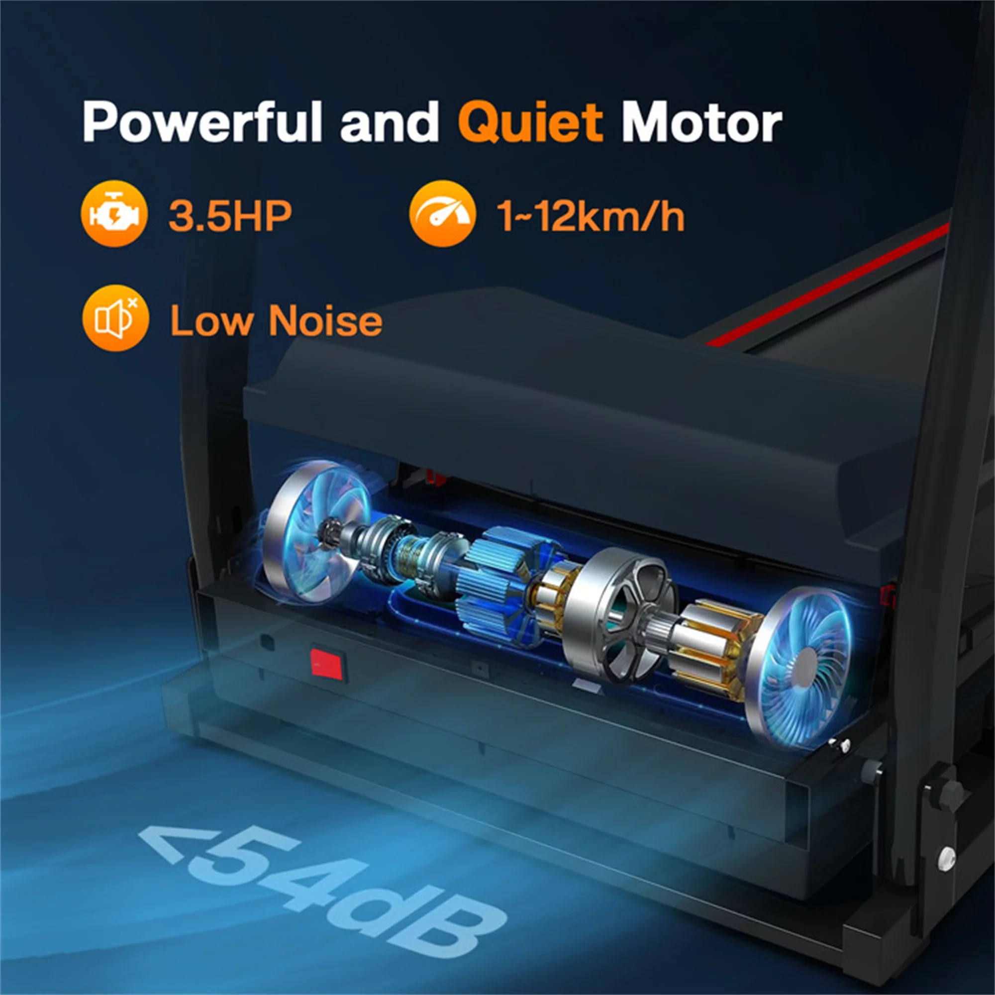 Aukfa Folding Treadmill with Incline, 265 lbs Capacity, 7.5 mph Max Speed for Home Gym Workout - Womvr