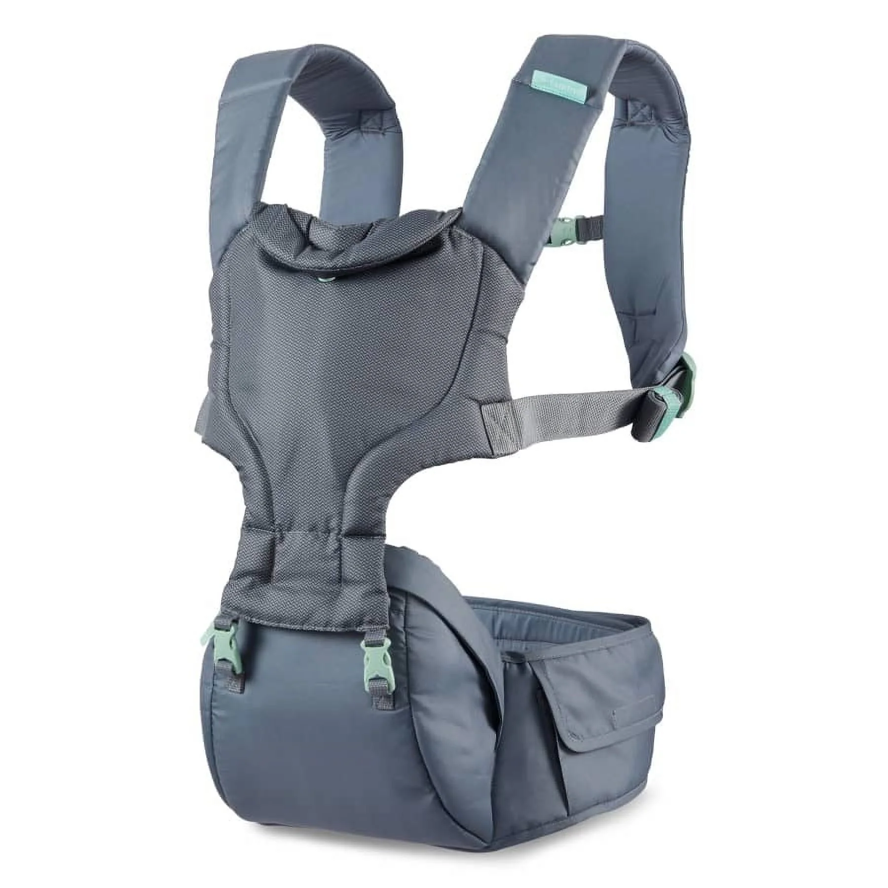 Infantino Hip Rider 5-in-1  Hip Seat Baby Carrier for Infants and Toddlers 12-45 lbs, 5-Position, Gray - Womvr