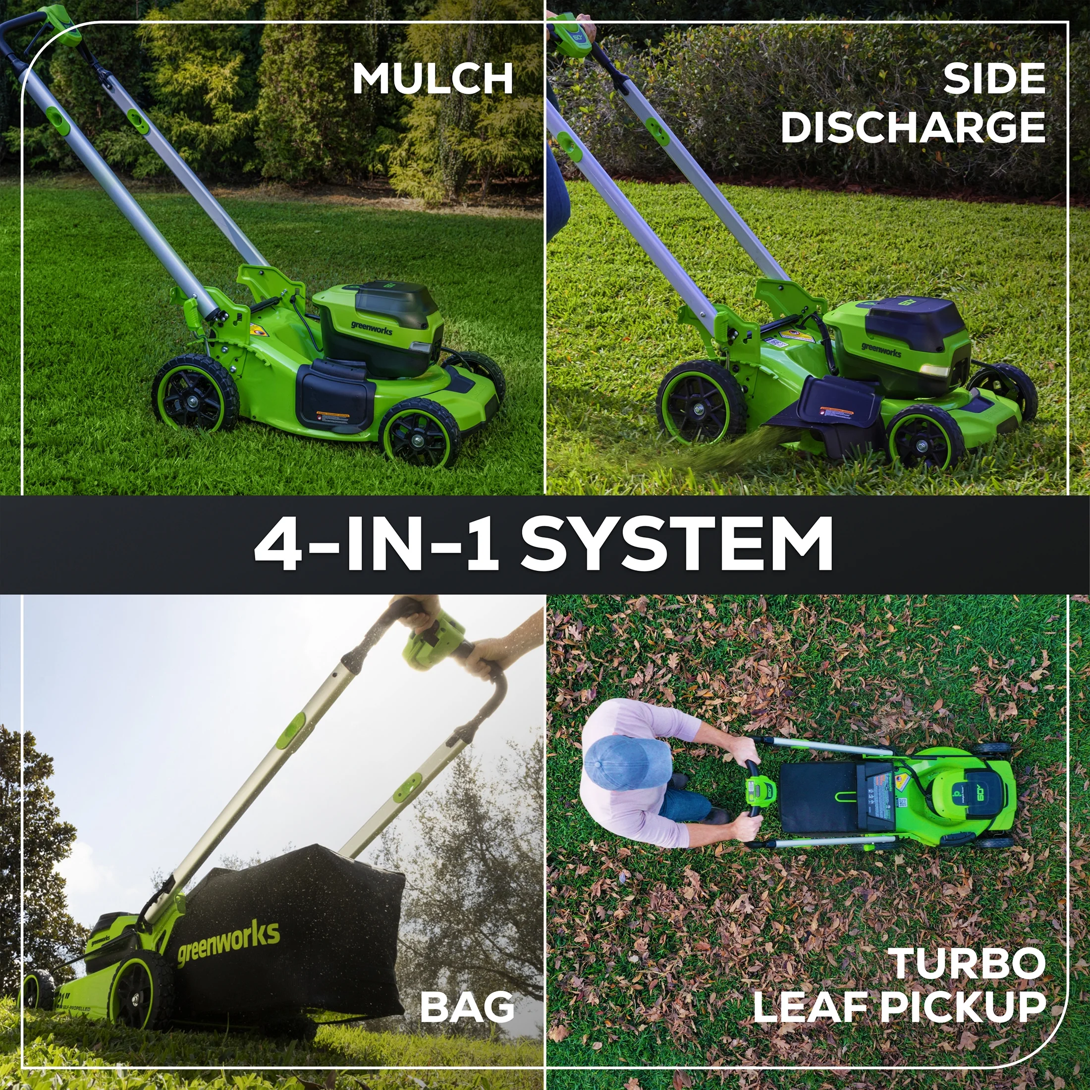 Greenworks 60V 21�� Self-Propelled Lawn Mower with (2) 5.0 Ah Batteries & Rapid Charger 2546202 - Womvr