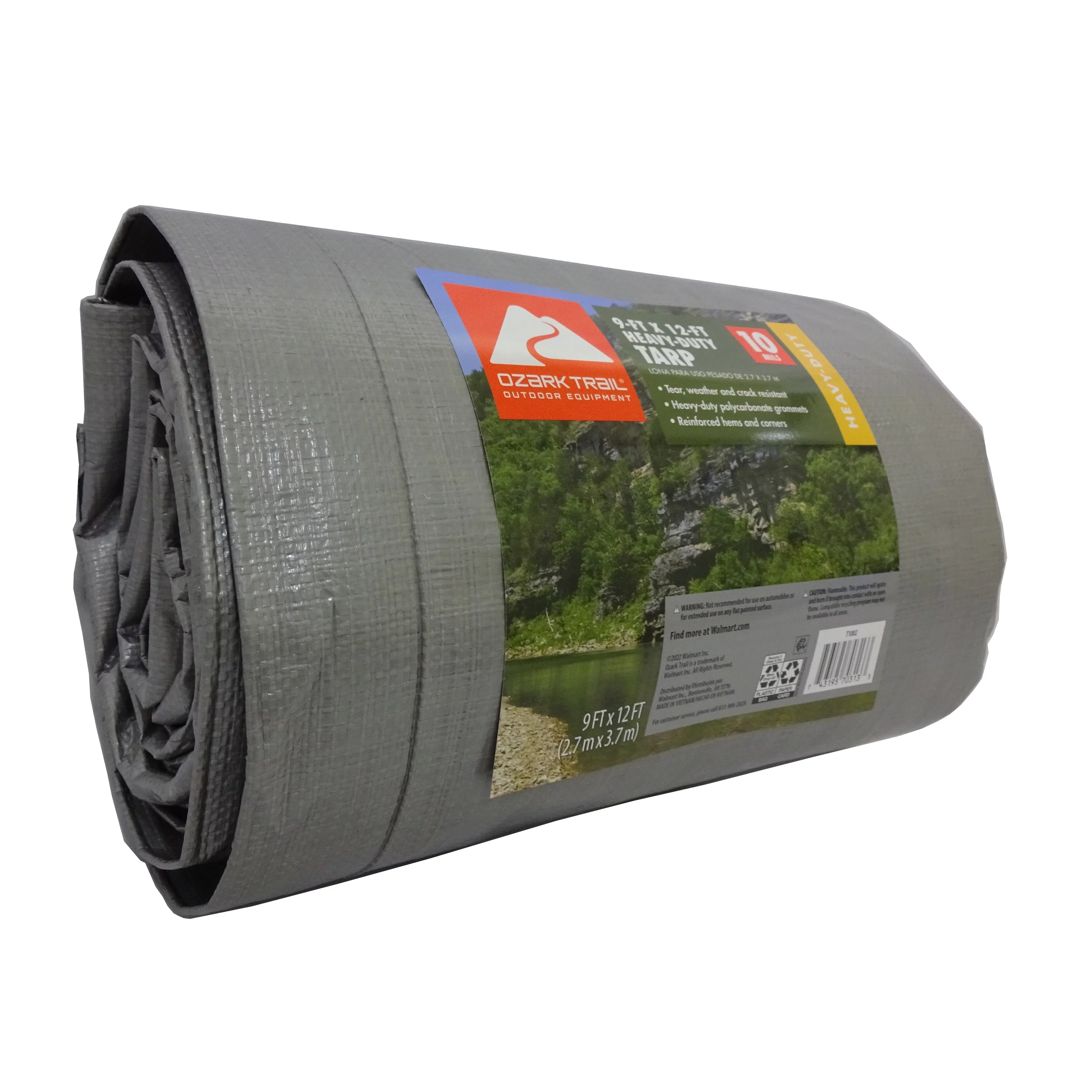 Ozark Trail Heavy-Duty Tarp, 6' x 8', Material PE - Womvr