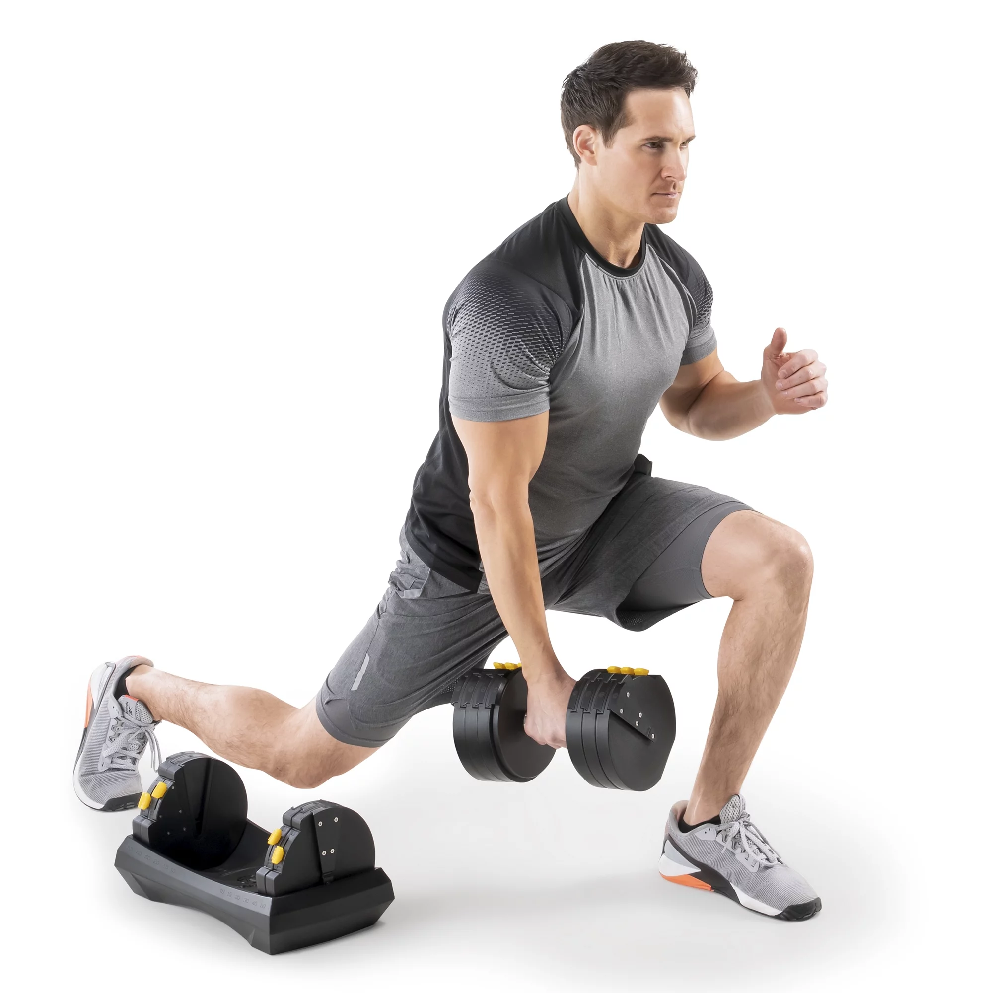 Marcy Adjustable Dumbbell System (SINGLE), 6 Dumbbells-in-1 up to 50lbs ADDB-6198 - Womvr