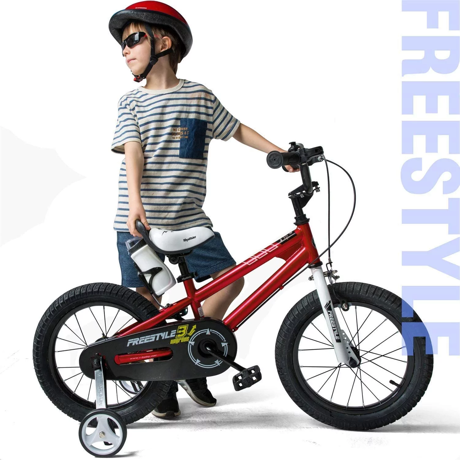 Royalbaby BMX Freestyle 16-inch Kid's Bike Blue with two hand brakes - Womvr