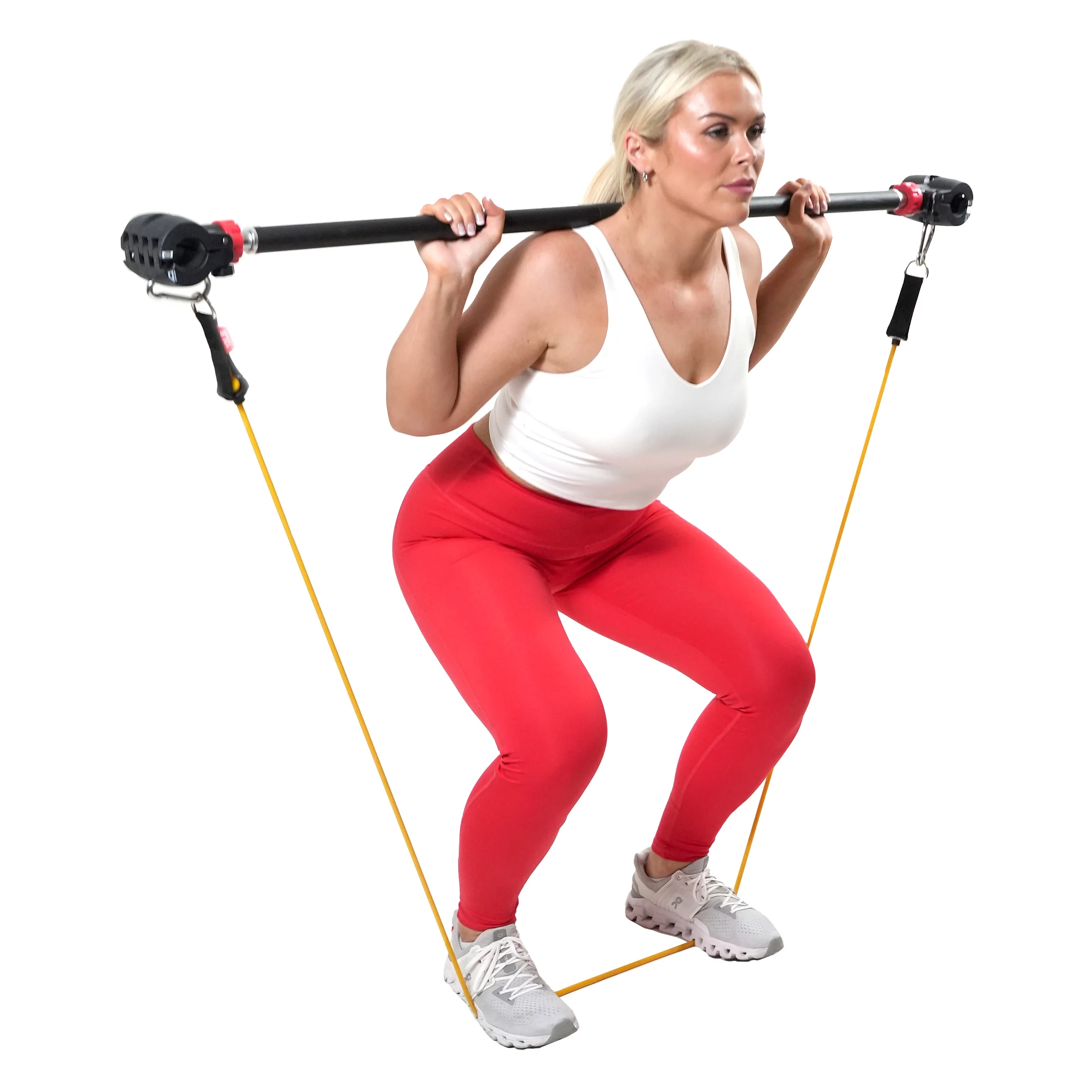 PRCTZ Modular Weightlifting Barbell, Adjustable Dumbbell to Barbell Converter, up to 200 lb. Capacity - Womvr