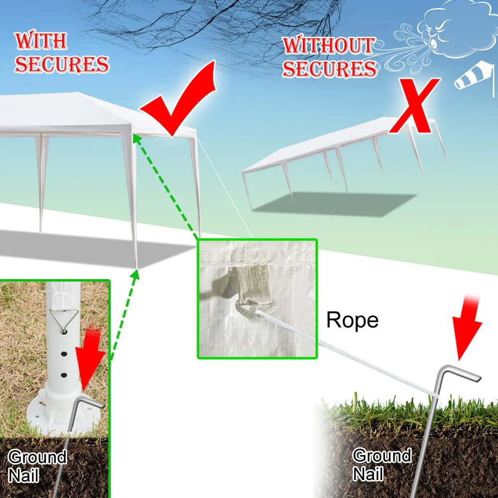 Ktaxon 10' X 30' Canopy Tent with 8 Side Walls for Party Wedding Camping and BBQ - Womvr