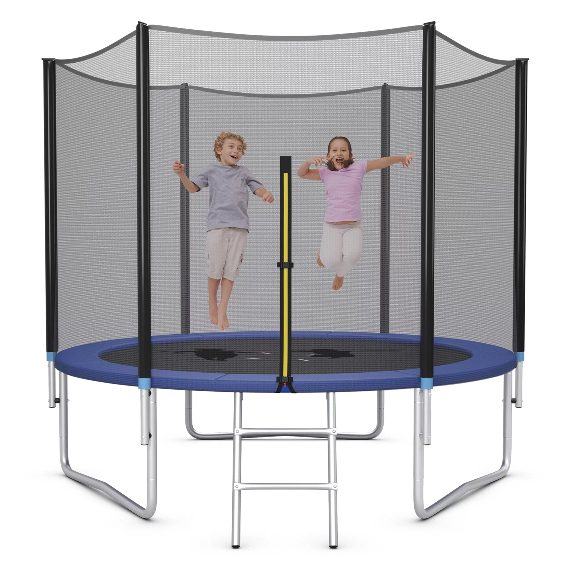 Gymax 8 FT Outdoor Trampoline Bounce Combo W/Safety Closure Net Ladder - Womvr