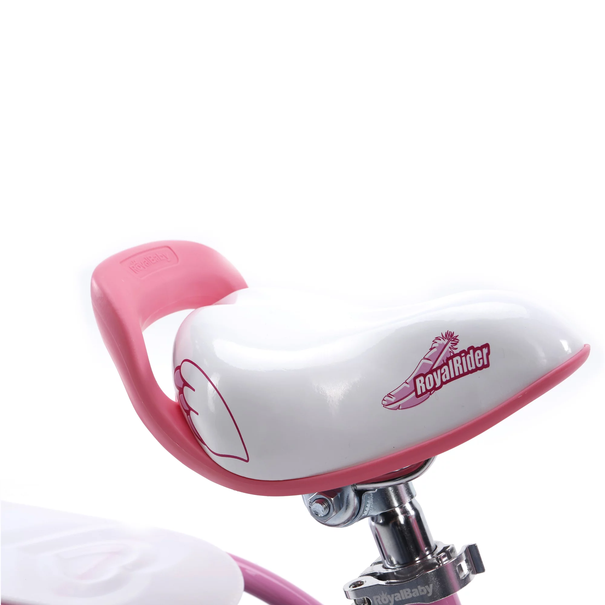 Royalbaby Little Swan Light Pink 16 Girl's Bicycle With Training Wheels and Basket - Womvr