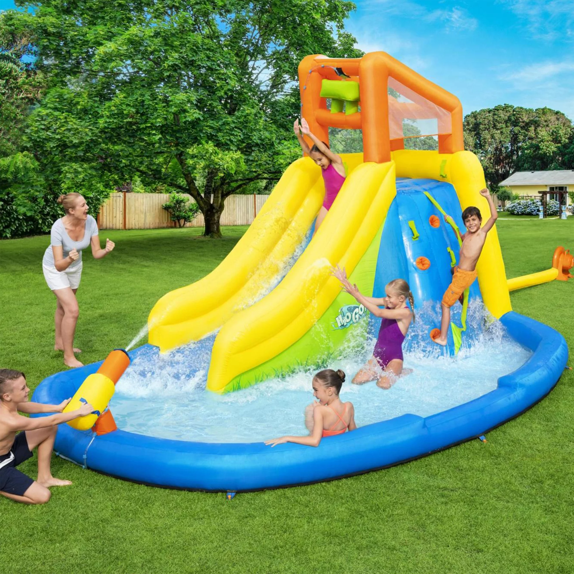 Bestway H2OGO! Mount Splashmore Kids Inflatable Water Splash Park - Womvr