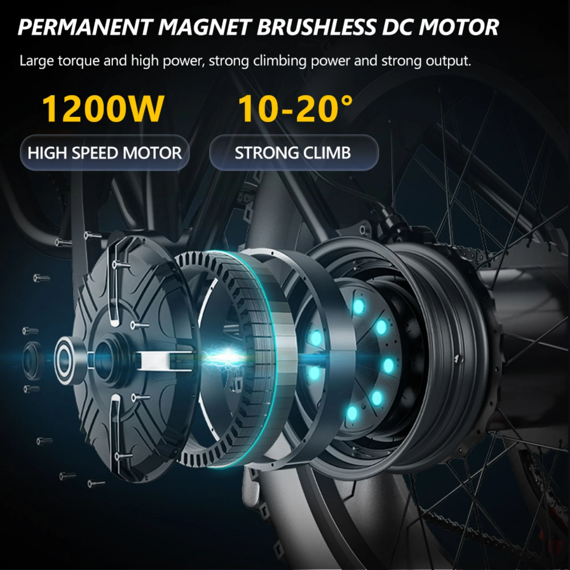 Hidoes B3 1200W Electric Bike for Men Adults with 26in. x 4in. Fat Tire, Electric Mountain Bicycle off Road E-Bike with 48V 18.2AH up to 37MPH & 37 Miles Range - Womvr