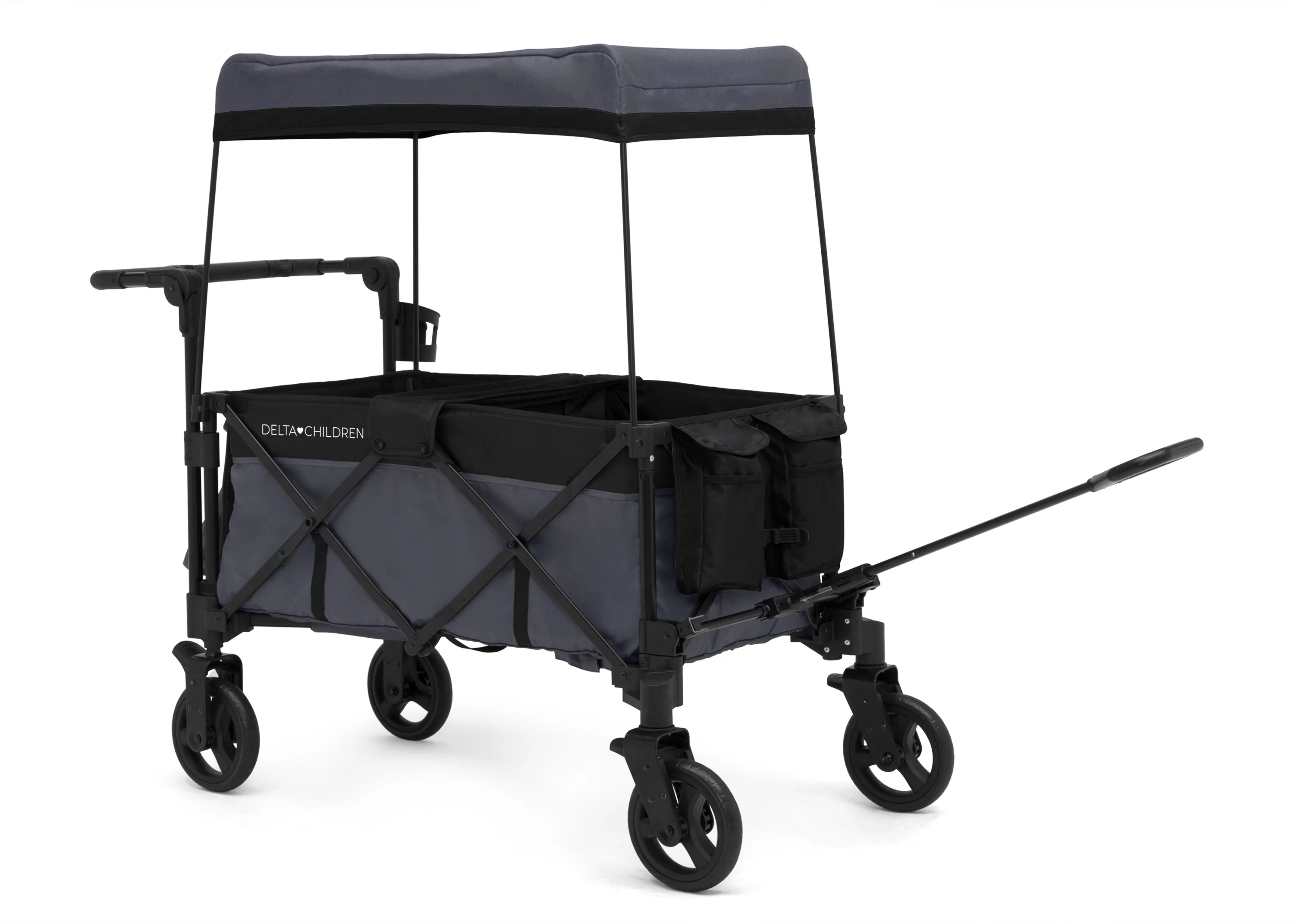 Delta Children Adventure Stroller Wagon, Grey/Black - Womvr