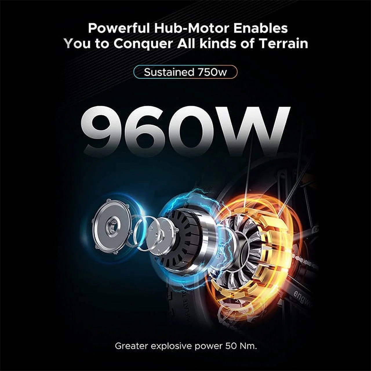 Engwe EP-2 Pro 750W Motor Folding Electric Bike for Adults,48V 13A Removable Battery,Black - Womvr