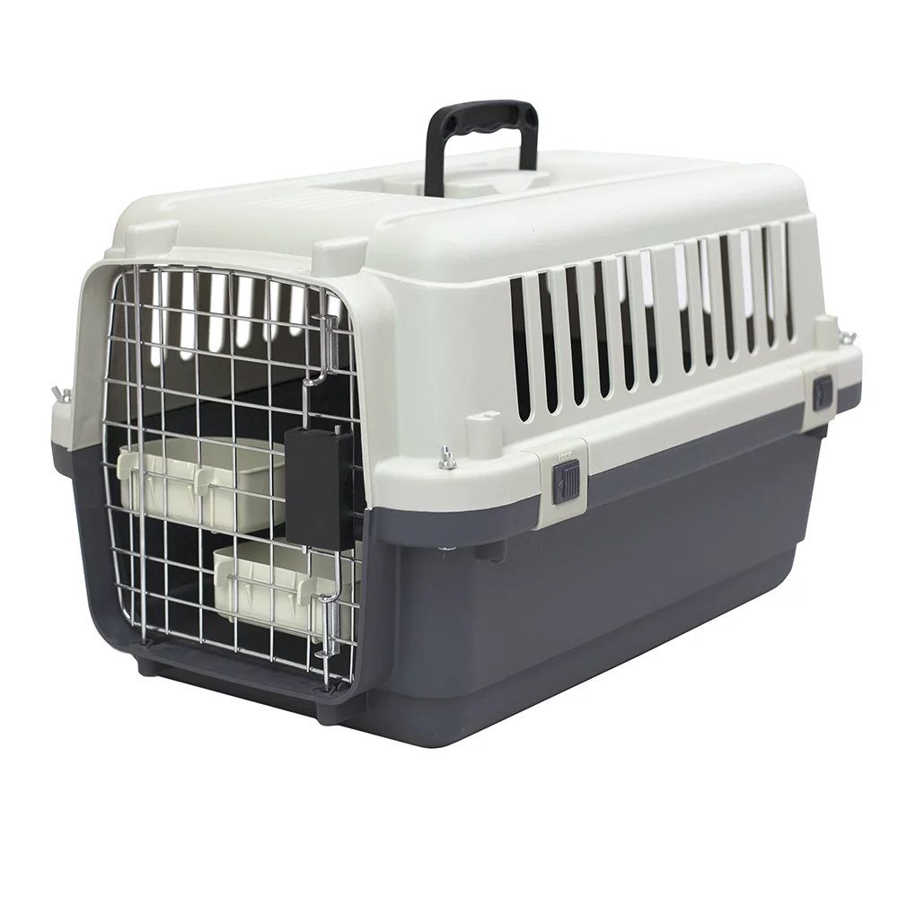 SportPet Designs Plastic Dog IATA Airline Approved Kennel Carrier, Medium, 1 Piece - Womvr