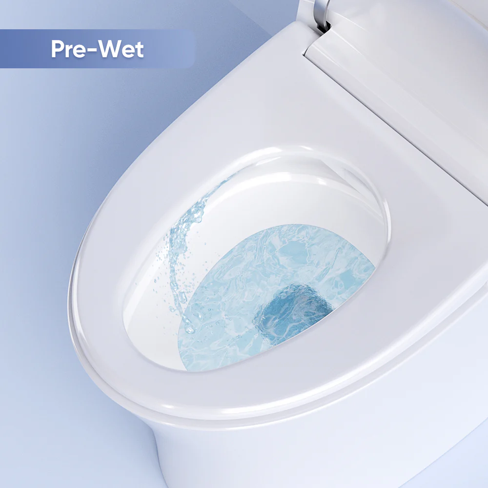 Horow Smart Toilet with Heated Seat, Automatic Power Flush Tankless,Ceramic One Piece Toilets for Bathroom - Womvr