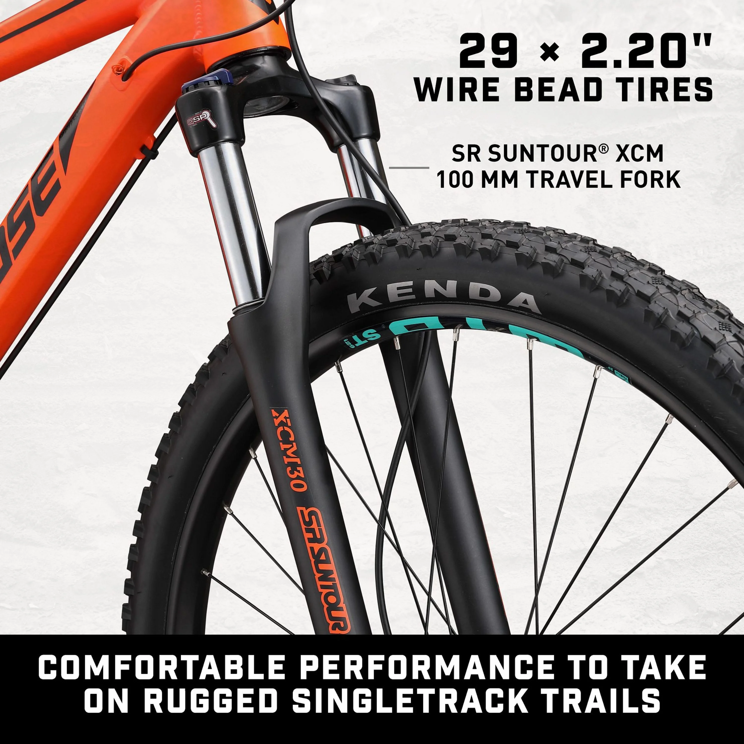Mongoose Tyax 29 Comp Adult Unisex 29-in. Mountain Bike, Orange - Womvr