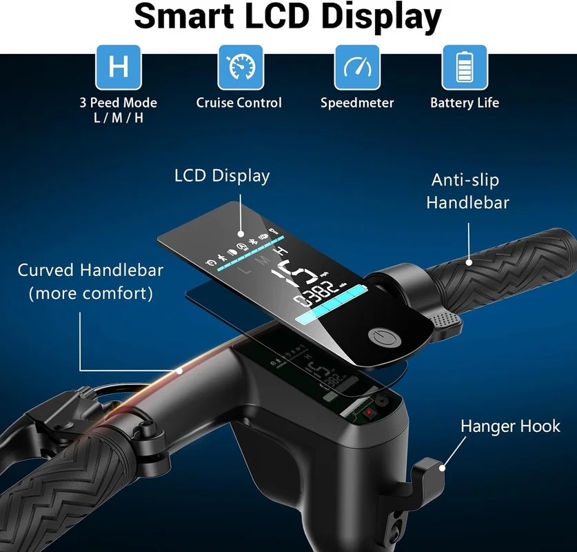 SISIGAD Electric Scooter for Adults, Peak 500W Motor, 8.5