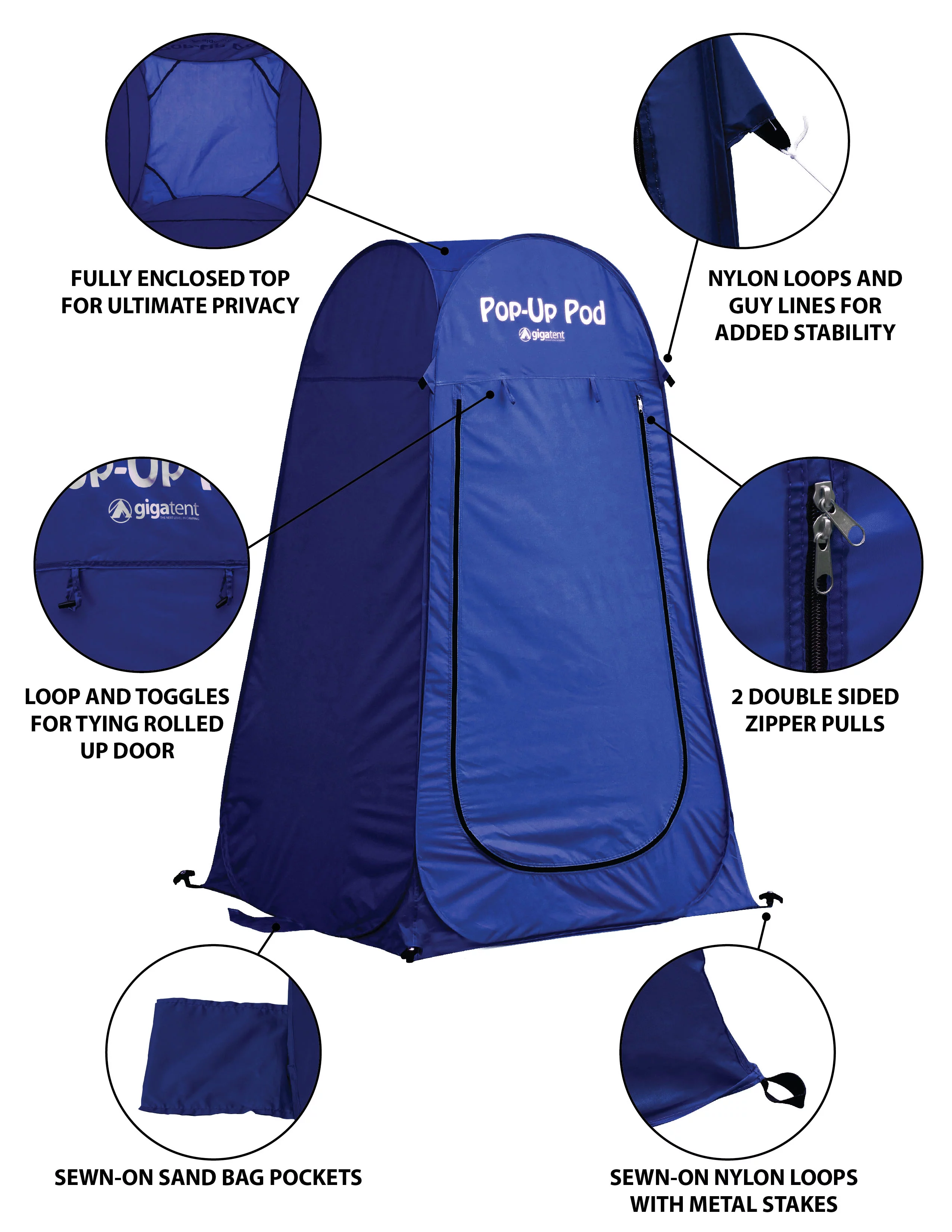 GigaTent 1-Person Pop-up Privacy Tent for Camping Changing Room, 36