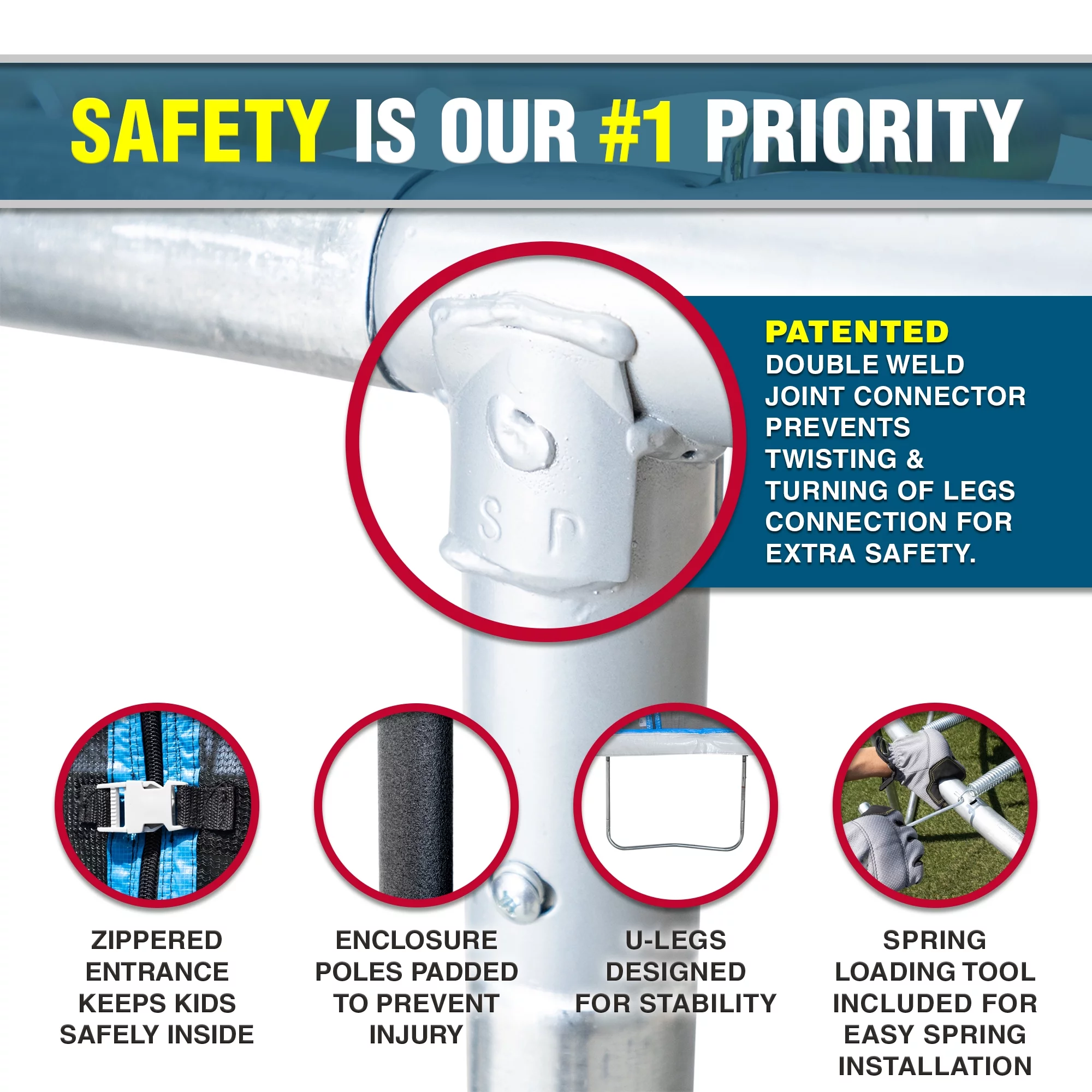 TruJump 14' Trampoline with Safety Enclosure & Jump Mat with Lifetime Warranty - Womvr