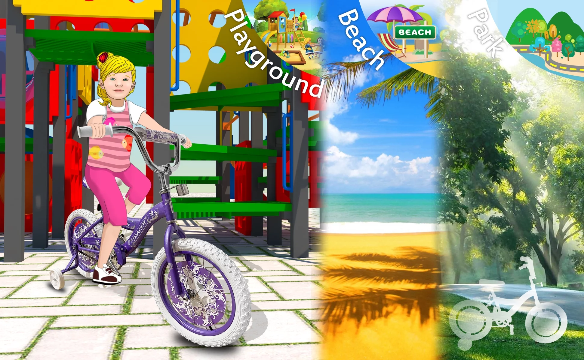 TRACER Daisy BMX 20 Inch Kids Bike, Boy and Girls Age 5 to 9, Purple - Womvr