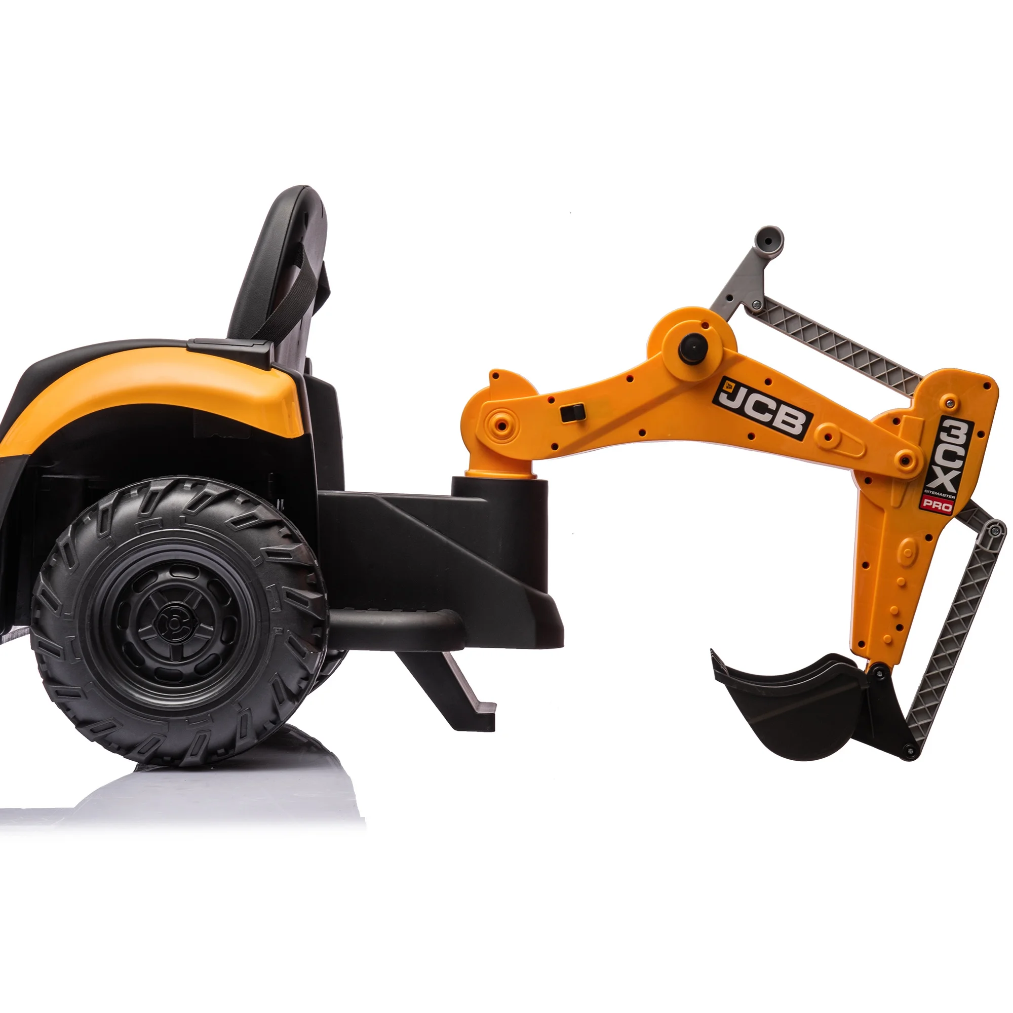 Hikiddo Electric Ride On Excavator for Kids, Licensed JCB 12V Ride-On Construction Toys with Remote - Womvr