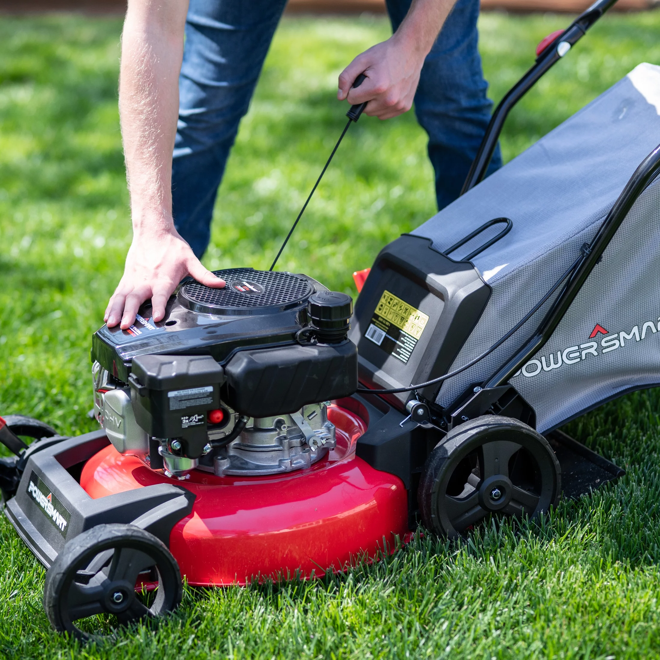 PowerSmart DB8617P 17 in. 3-in-1 Gas Push Lawn Mower - Womvr