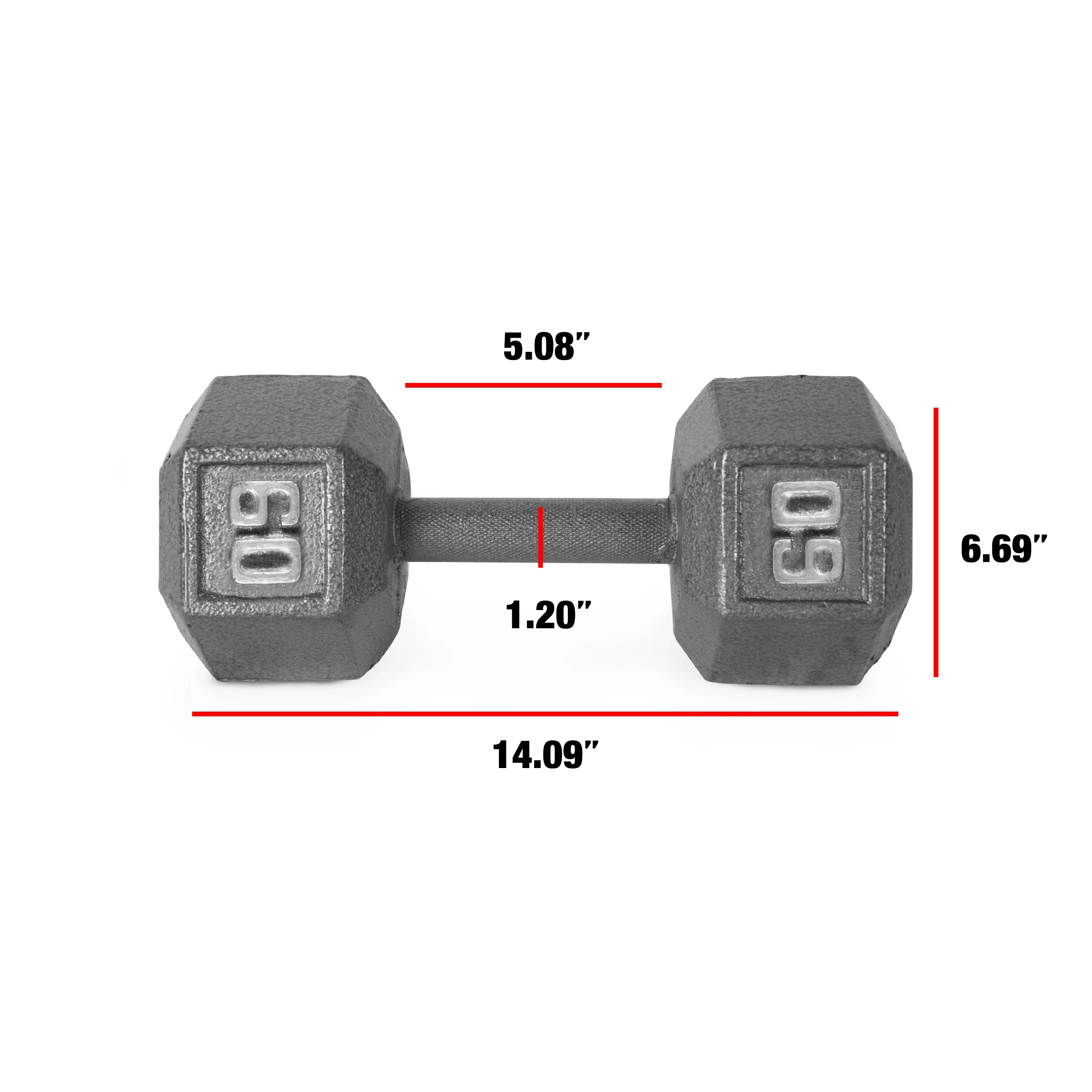 CAP Barbell 15lb Cast Iron Hex Dumbbell, Single - Womvr