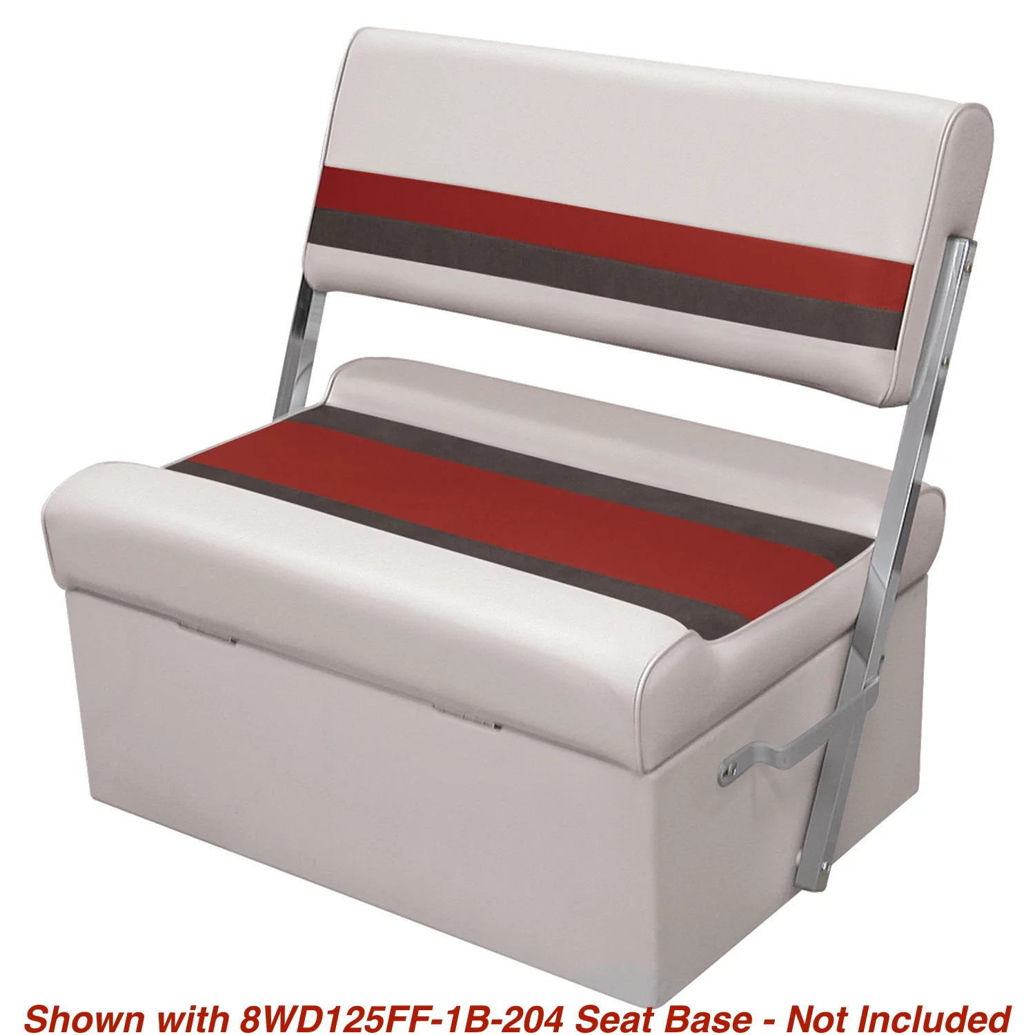 Wise 8WD125FF-1008 Deluxe Series Pontoon Flip Flop Bench Seat and Backrest Cushion Set, White/Navy/Blue - Womvr