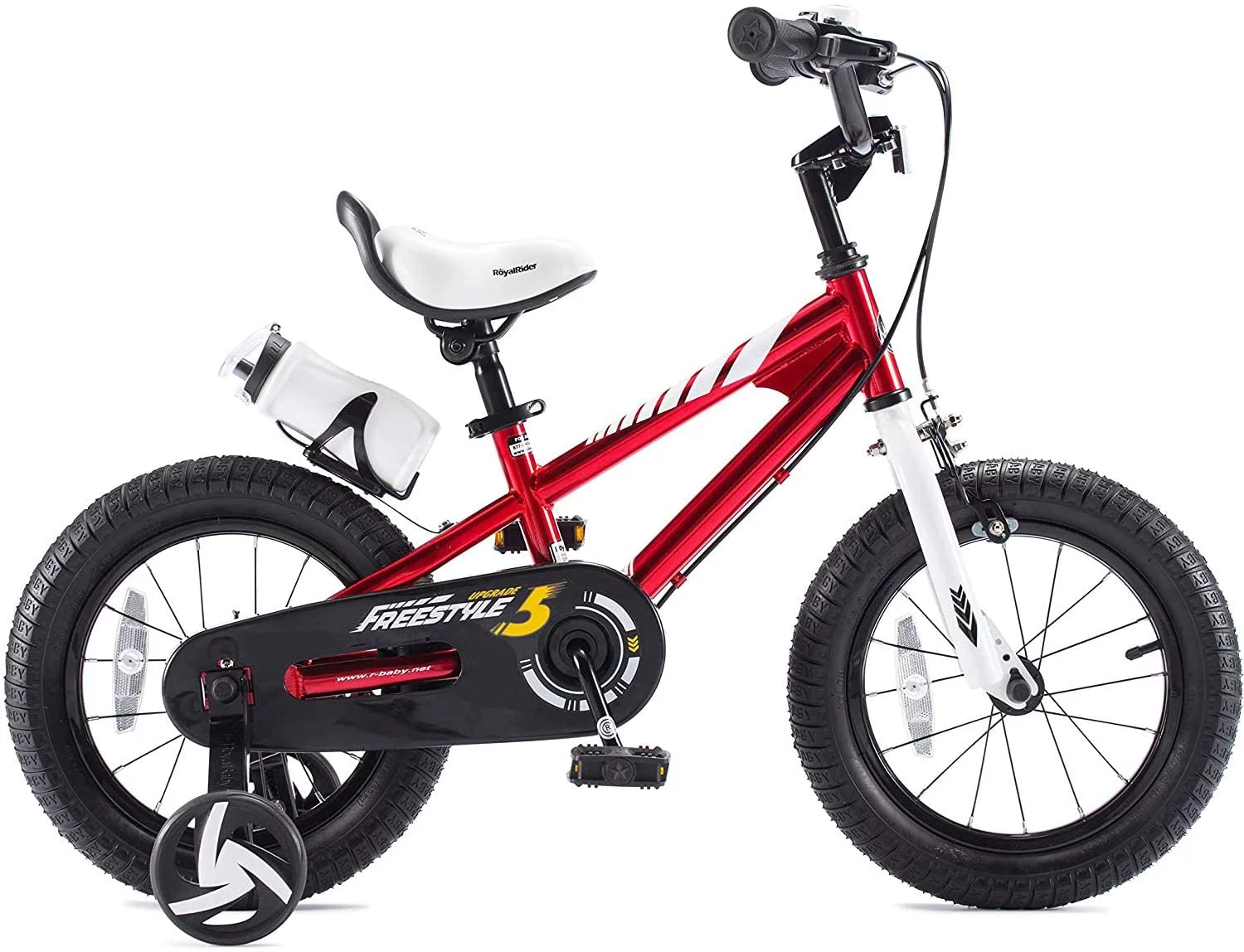Royalbaby Freestyle 14 In Blue Kids Bike Boys and Girls Bike Two hands brakes - Womvr