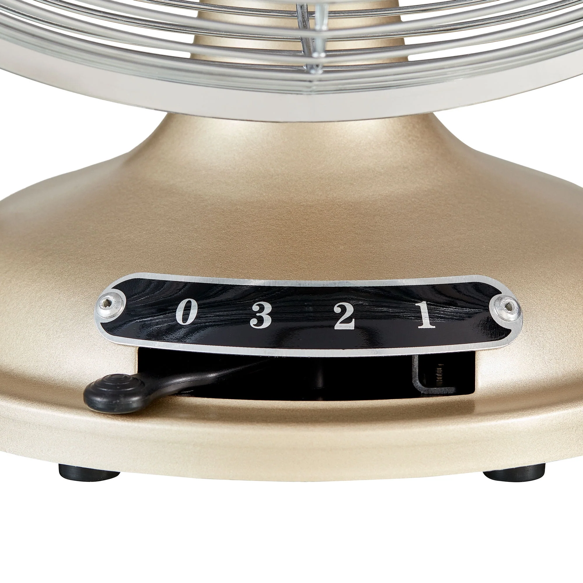 Better Homes & Gardens New 12 inch Retro 3-Speed Metal Tilted-Head Oscillation Table Fan Gold - Womvr