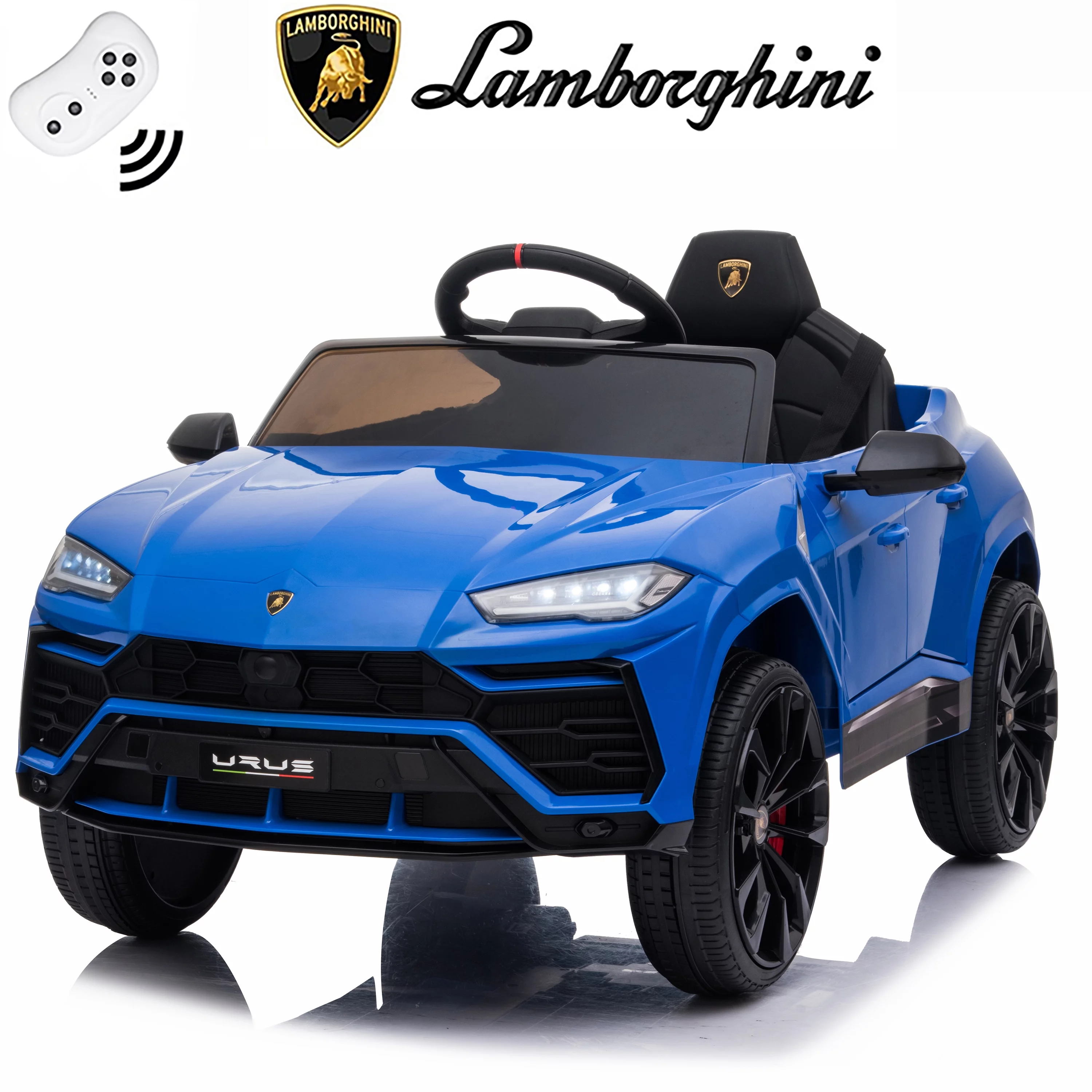 Seizeen 12V Kids Ride On Cars Battery Powered, Lamborghini Ride on Toy w/ Remote Control, 3 Speeds, Music Player, Ride On Cars for Kids As Best Gift for Girls Boys, Pink - Womvr