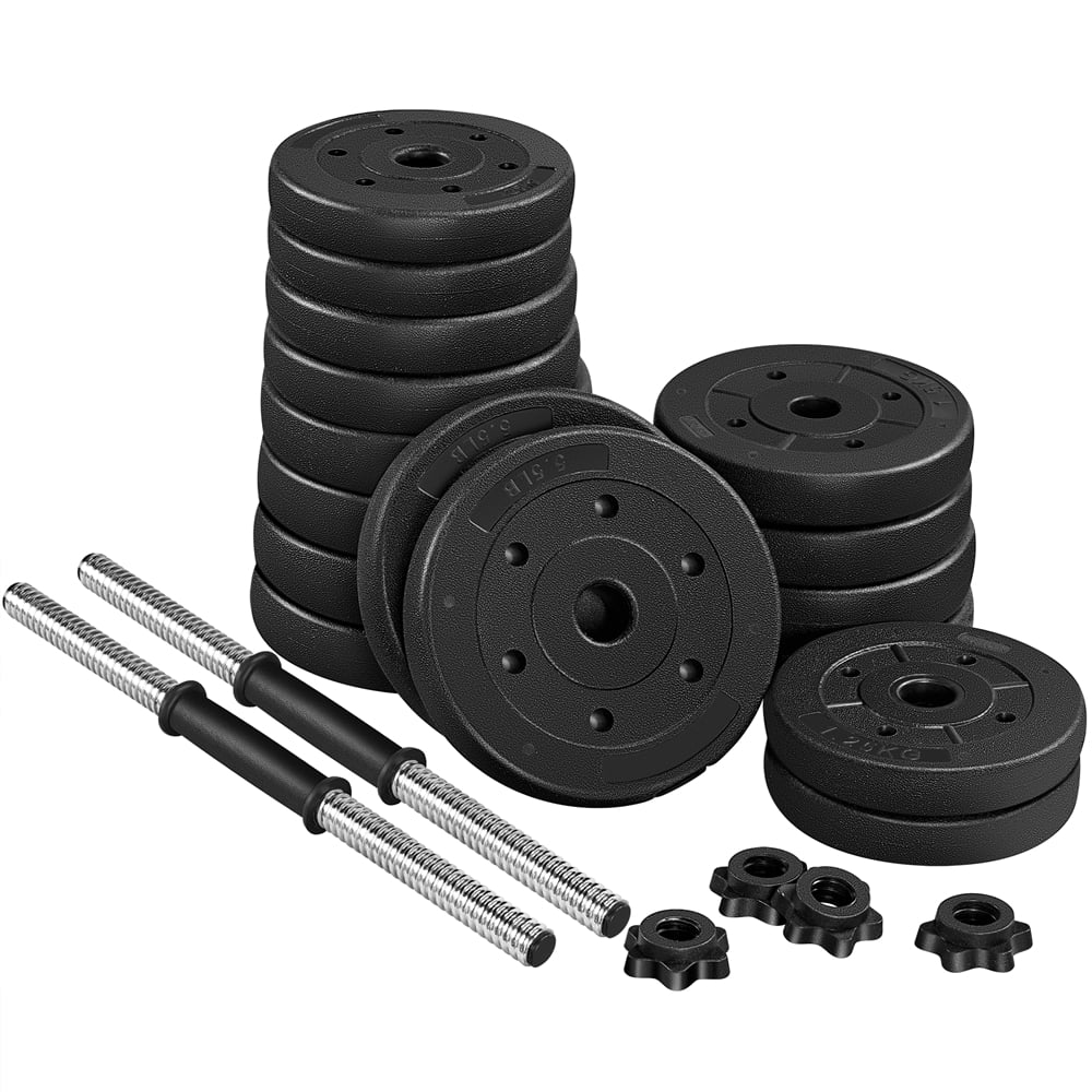 Alden Design 66 Lb. Adjustable Dumbbell Free Weight Set, Black - Womvr