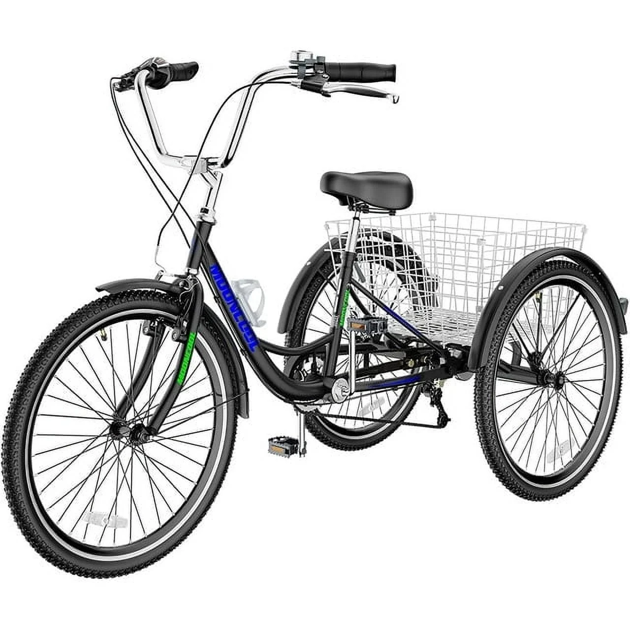 Lilypelle Adult Tricycles 7 Speed 20/24/26 Inch Three Wheel Bike Cruiser Trike with Low-Step Through Frame/Large Basket for Men, Women, Seniors - Womvr