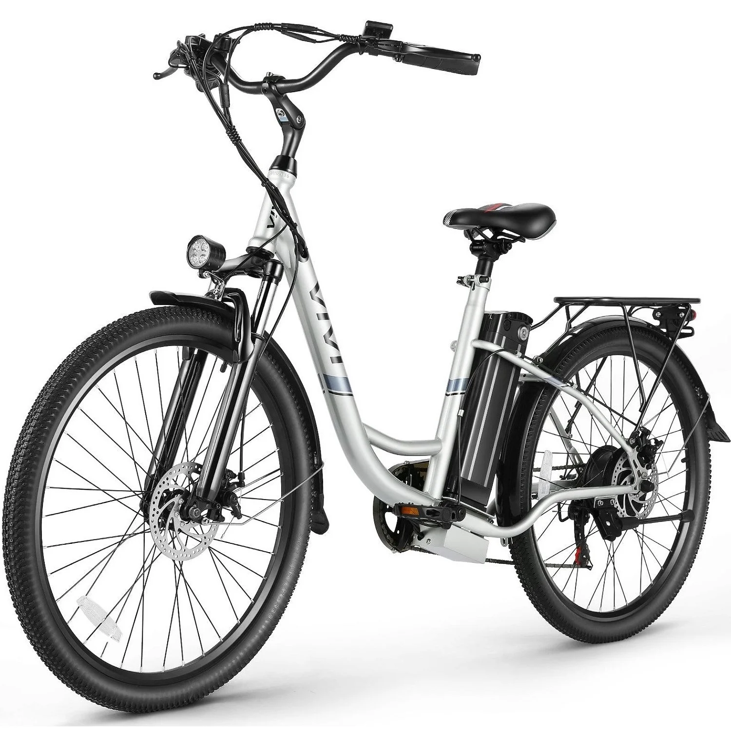 Vivi Electric Bike 26'' Electric Bike for Adults 500W Electric Bike with 48V Removable Battery, Electric Commuter Cruiser Bike 20MPH & 50 Mile City Electric Bike with Cruise Control - Womvr