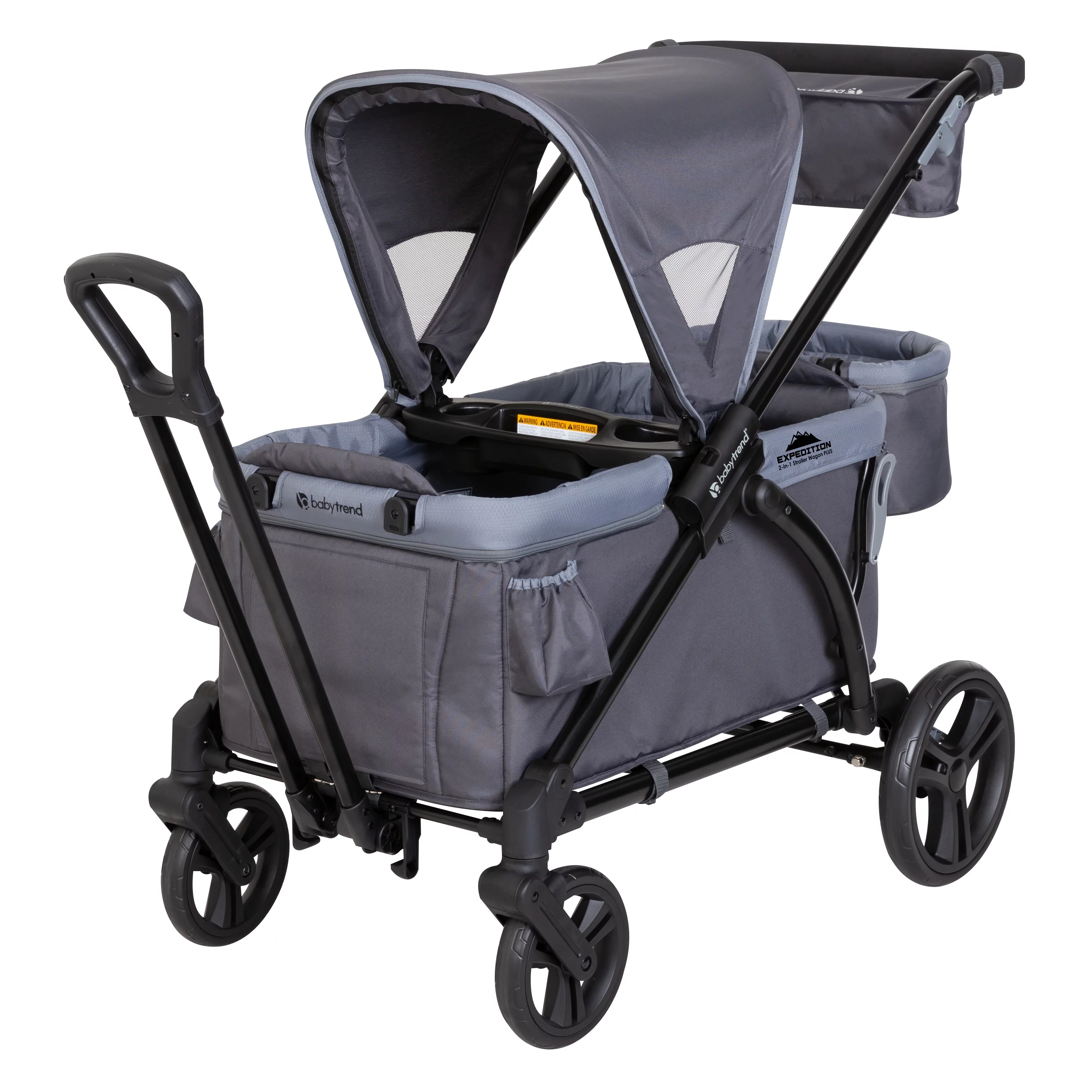 Baby Trend Expedition Plus 2-in-1 Stroller Wagon, Solid Print Black - Womvr