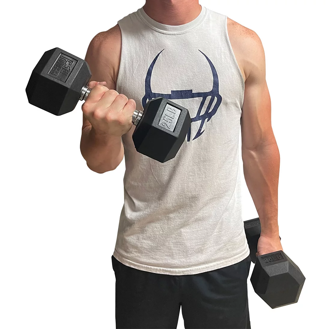 Fitness First Rubber Hex Dumbbell Pairs, 25 lbs. Pair - Womvr